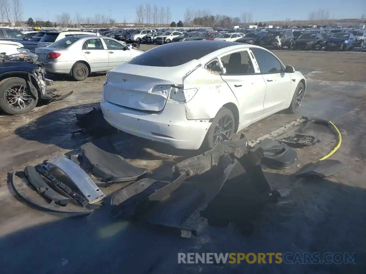 4 Photograph of a damaged car 5YJ3E1EA8MF848740 TESLA MODEL 3 2021