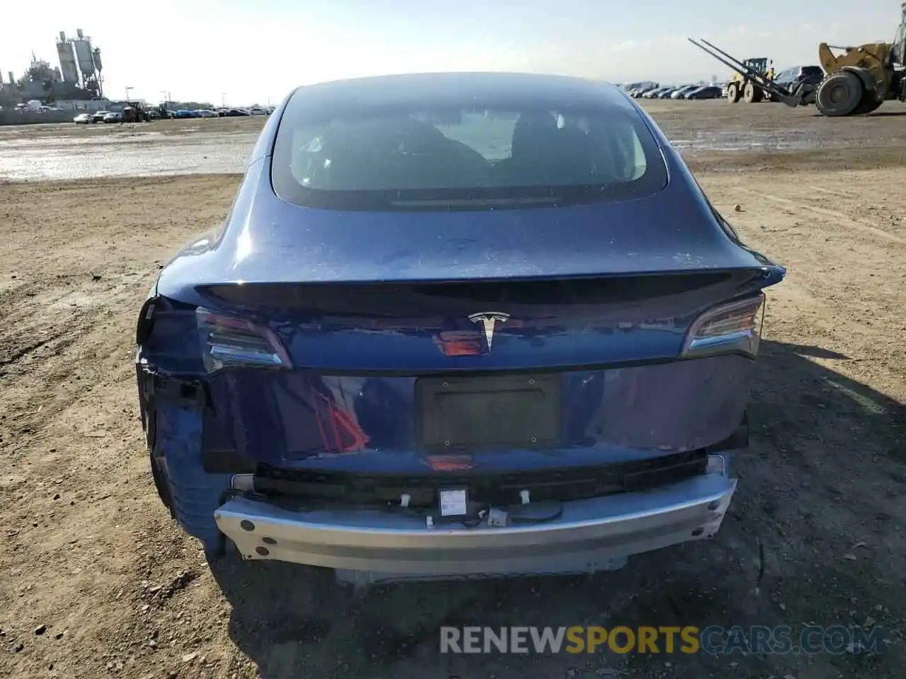 6 Photograph of a damaged car 5YJ3E1EA8MF850830 TESLA MODEL 3 2021