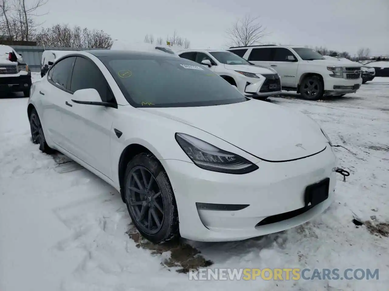 1 Photograph of a damaged car 5YJ3E1EA8MF856871 TESLA MODEL 3 2021