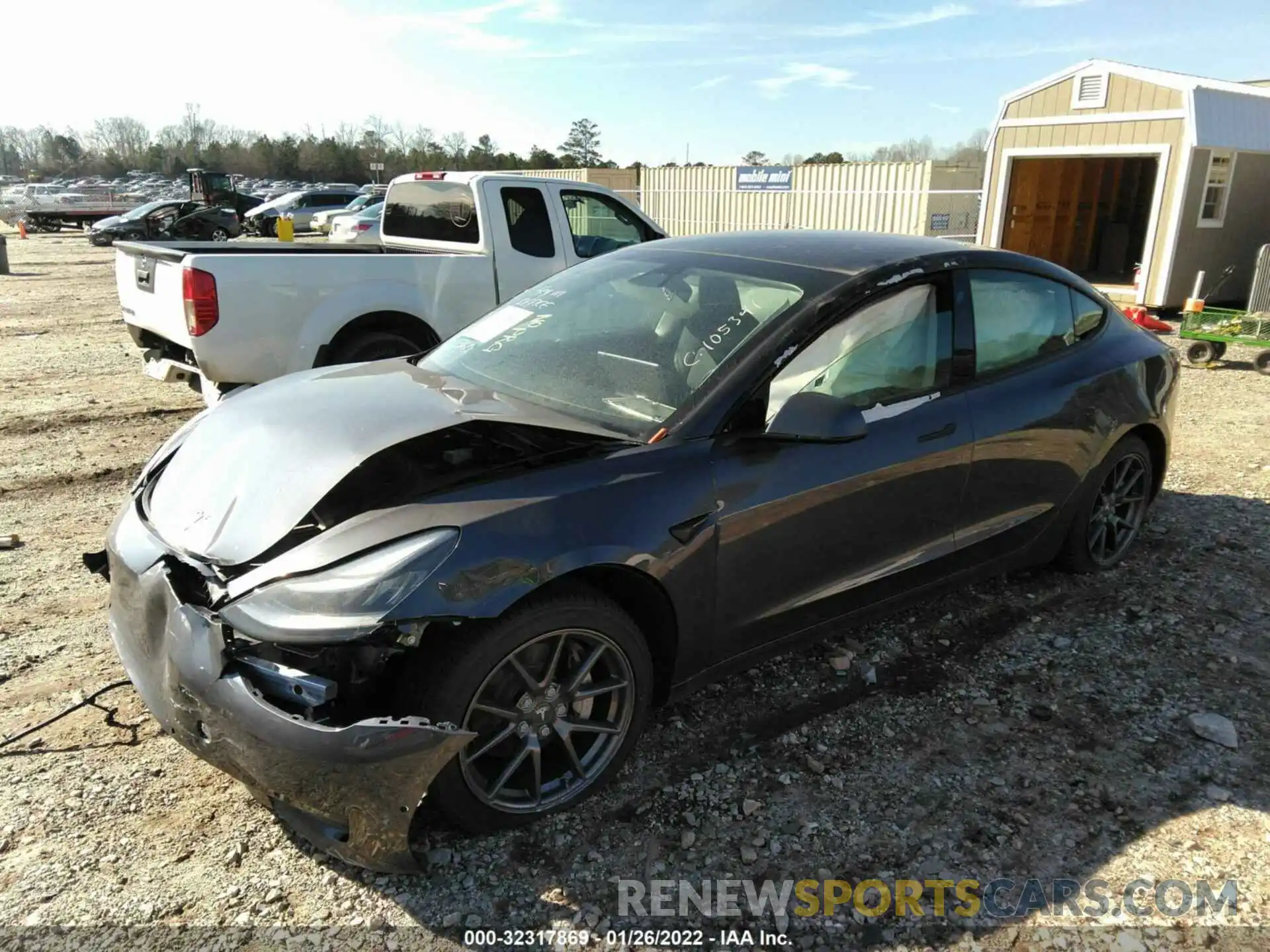 2 Photograph of a damaged car 5YJ3E1EA8MF859365 TESLA MODEL 3 2021