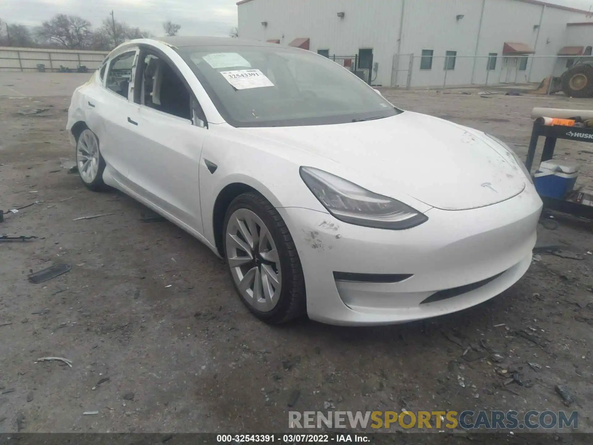 1 Photograph of a damaged car 5YJ3E1EA8MF861598 TESLA MODEL 3 2021