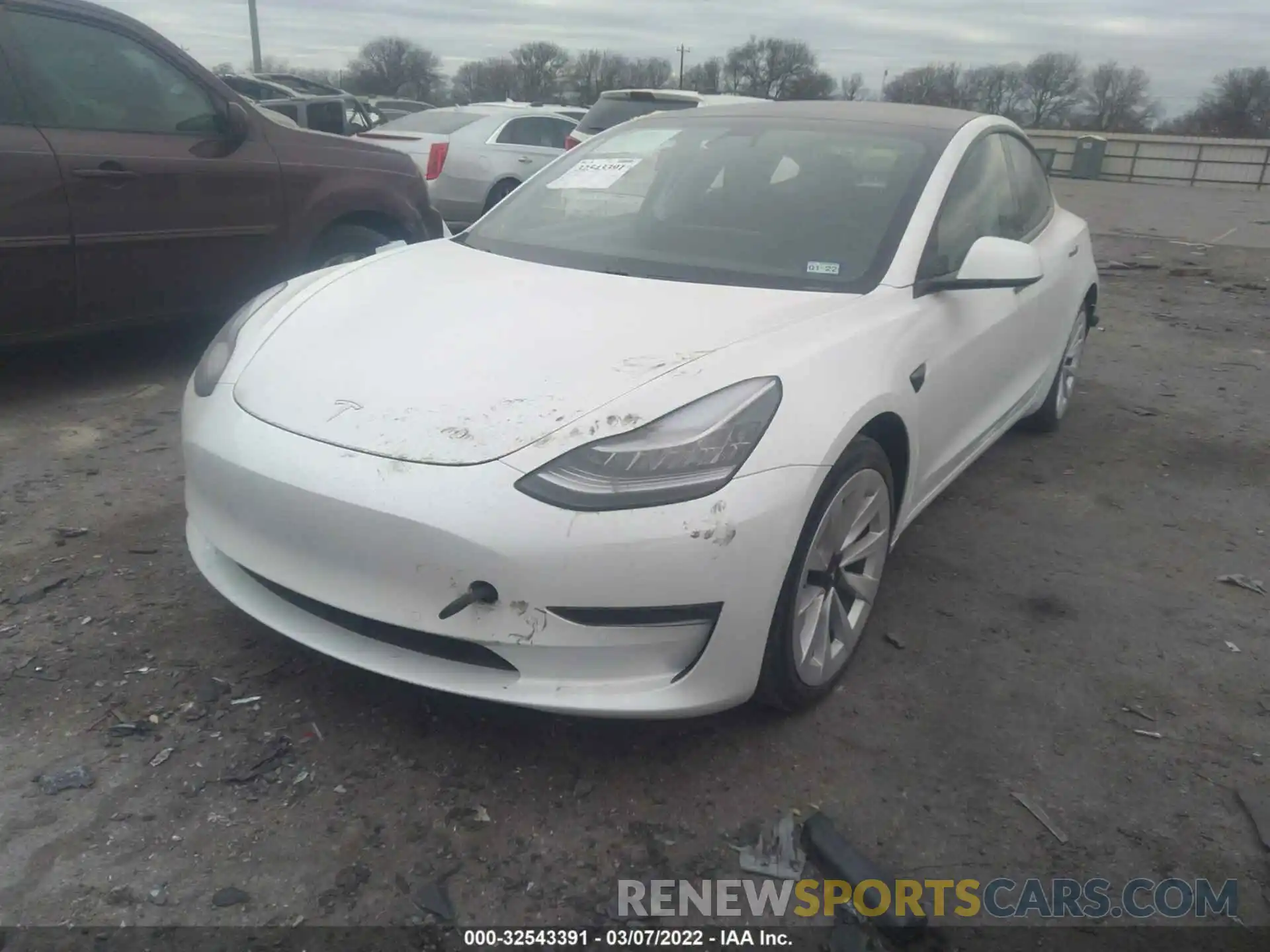 2 Фотография поврежденного автомобиля 5YJ3E1EA8MF861598 TESLA MODEL 3 2021