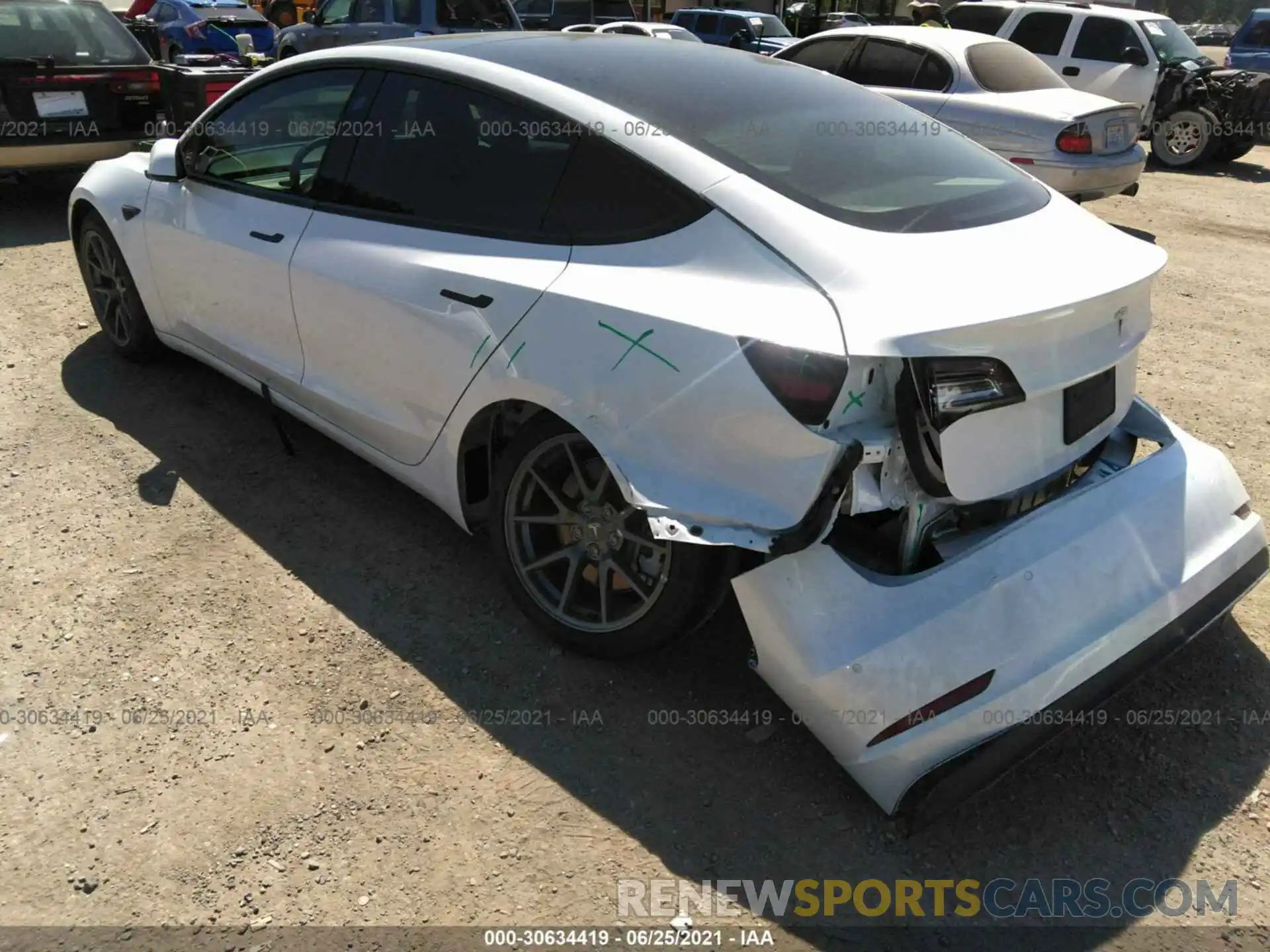 3 Photograph of a damaged car 5YJ3E1EA8MF867661 TESLA MODEL 3 2021