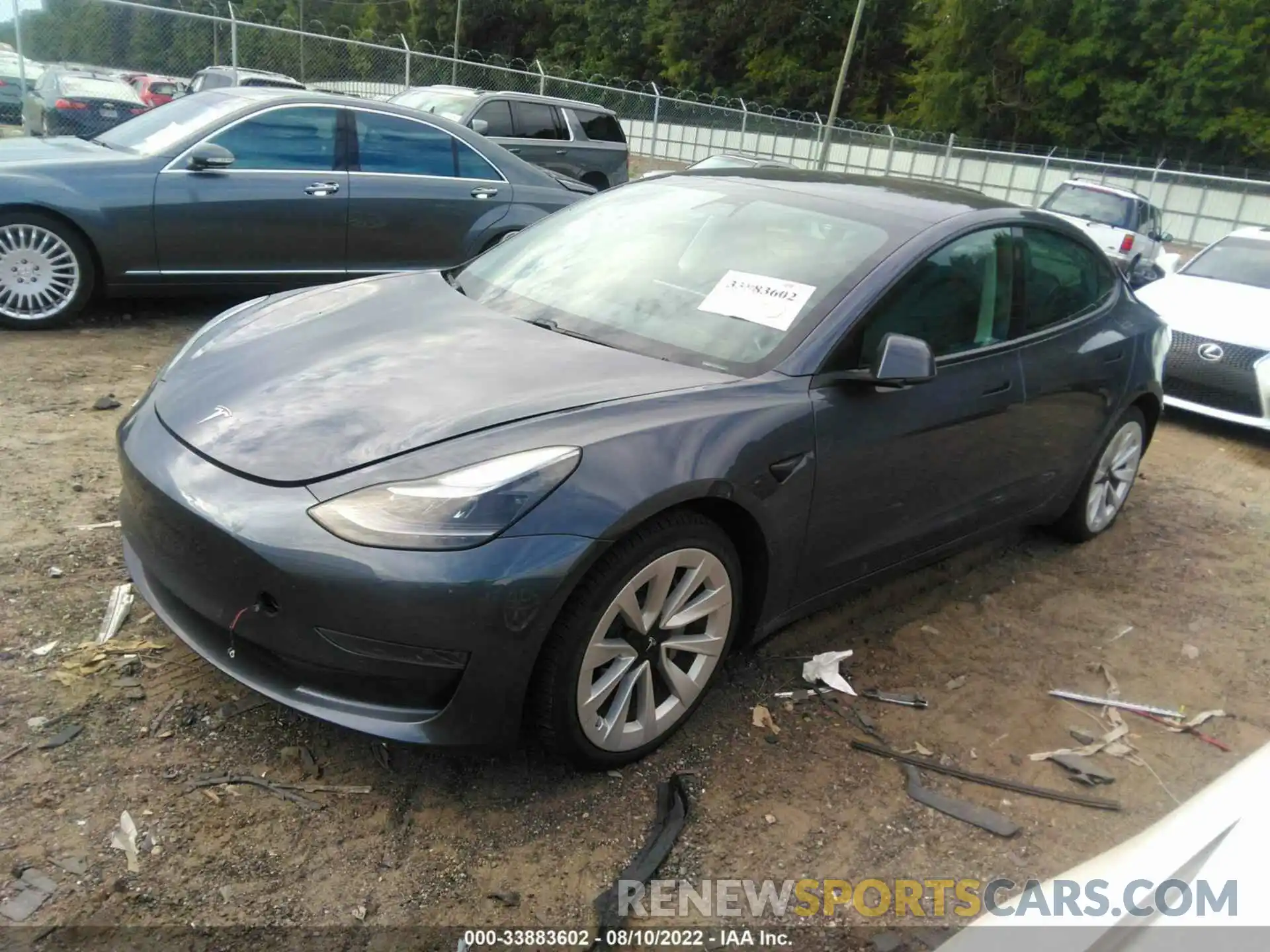 2 Photograph of a damaged car 5YJ3E1EA8MF869894 TESLA MODEL 3 2021