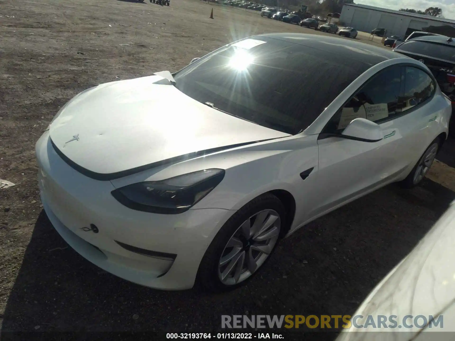 2 Photograph of a damaged car 5YJ3E1EA8MF870382 TESLA MODEL 3 2021