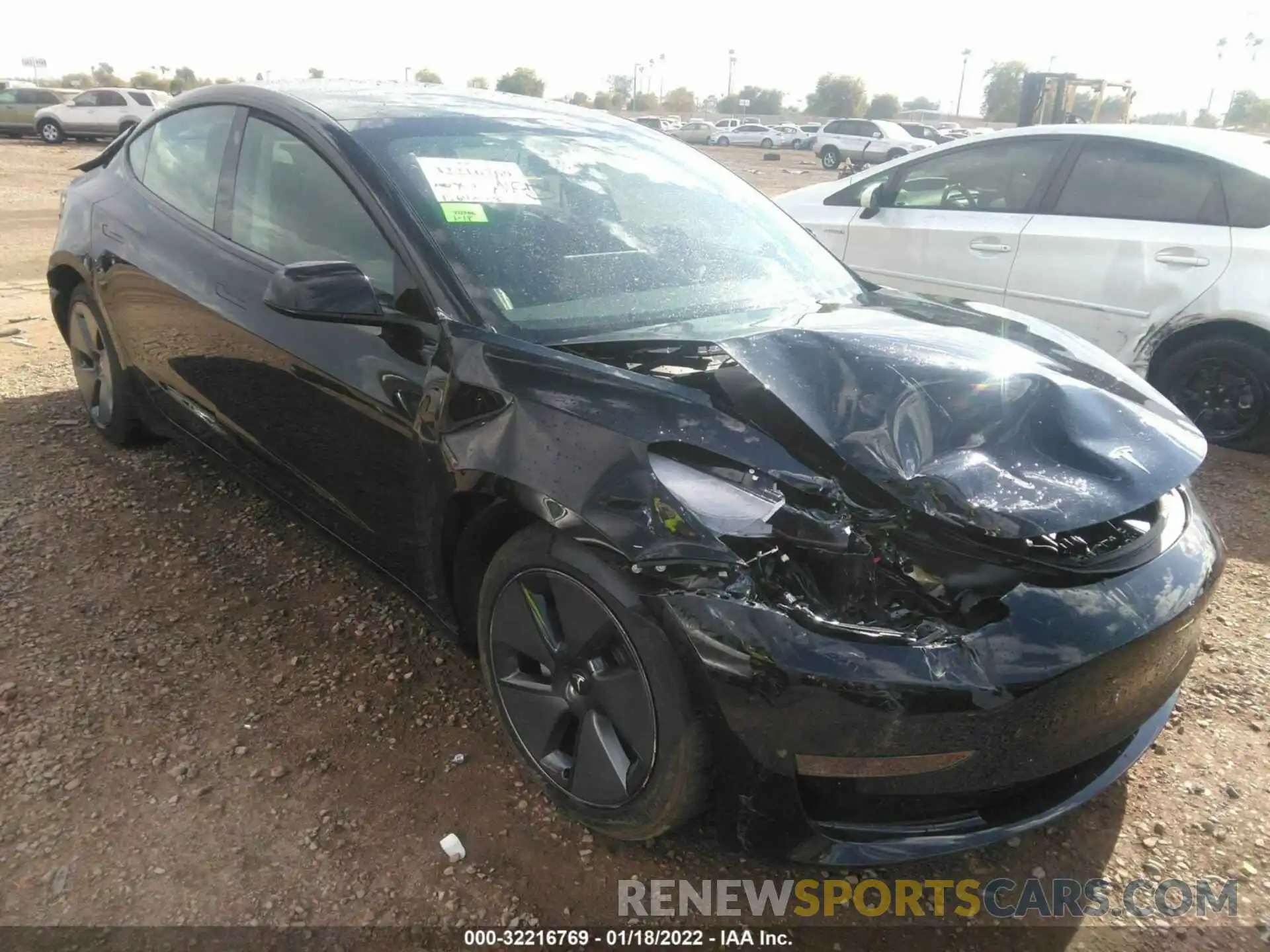 1 Photograph of a damaged car 5YJ3E1EA8MF870642 TESLA MODEL 3 2021