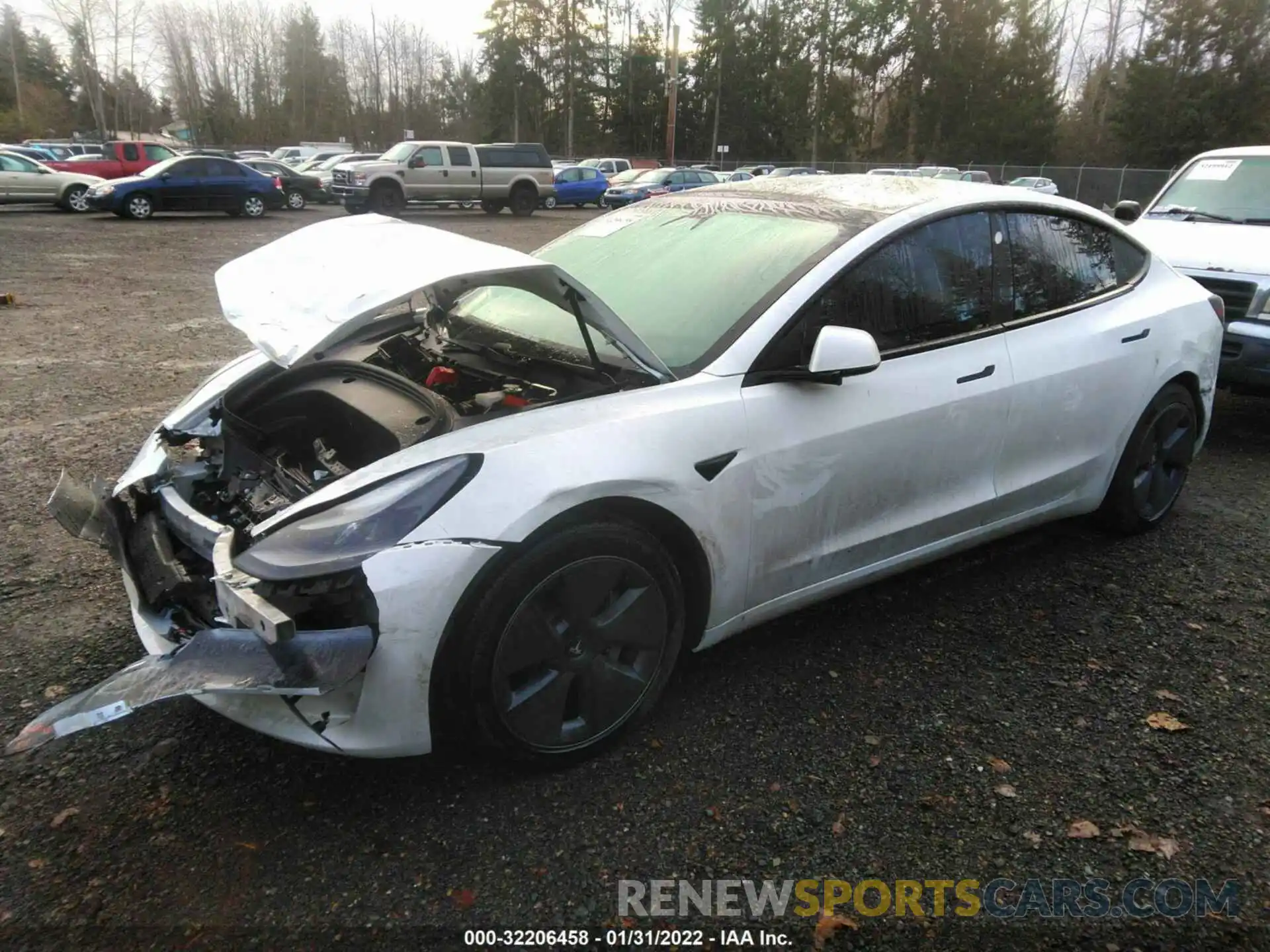 2 Фотография поврежденного автомобиля 5YJ3E1EA8MF870821 TESLA MODEL 3 2021