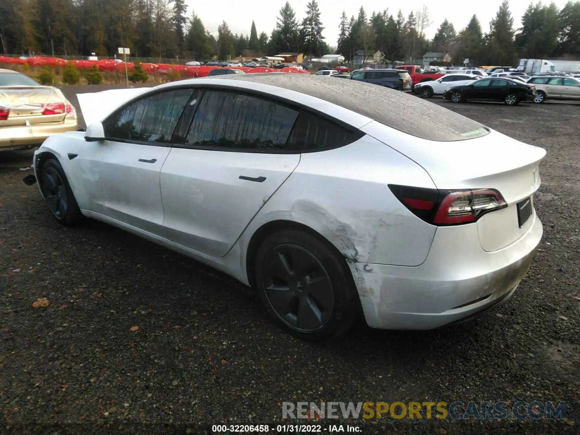 3 Photograph of a damaged car 5YJ3E1EA8MF870821 TESLA MODEL 3 2021