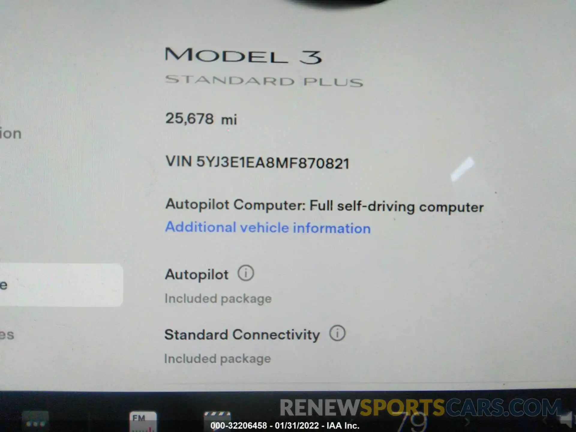 7 Фотография поврежденного автомобиля 5YJ3E1EA8MF870821 TESLA MODEL 3 2021