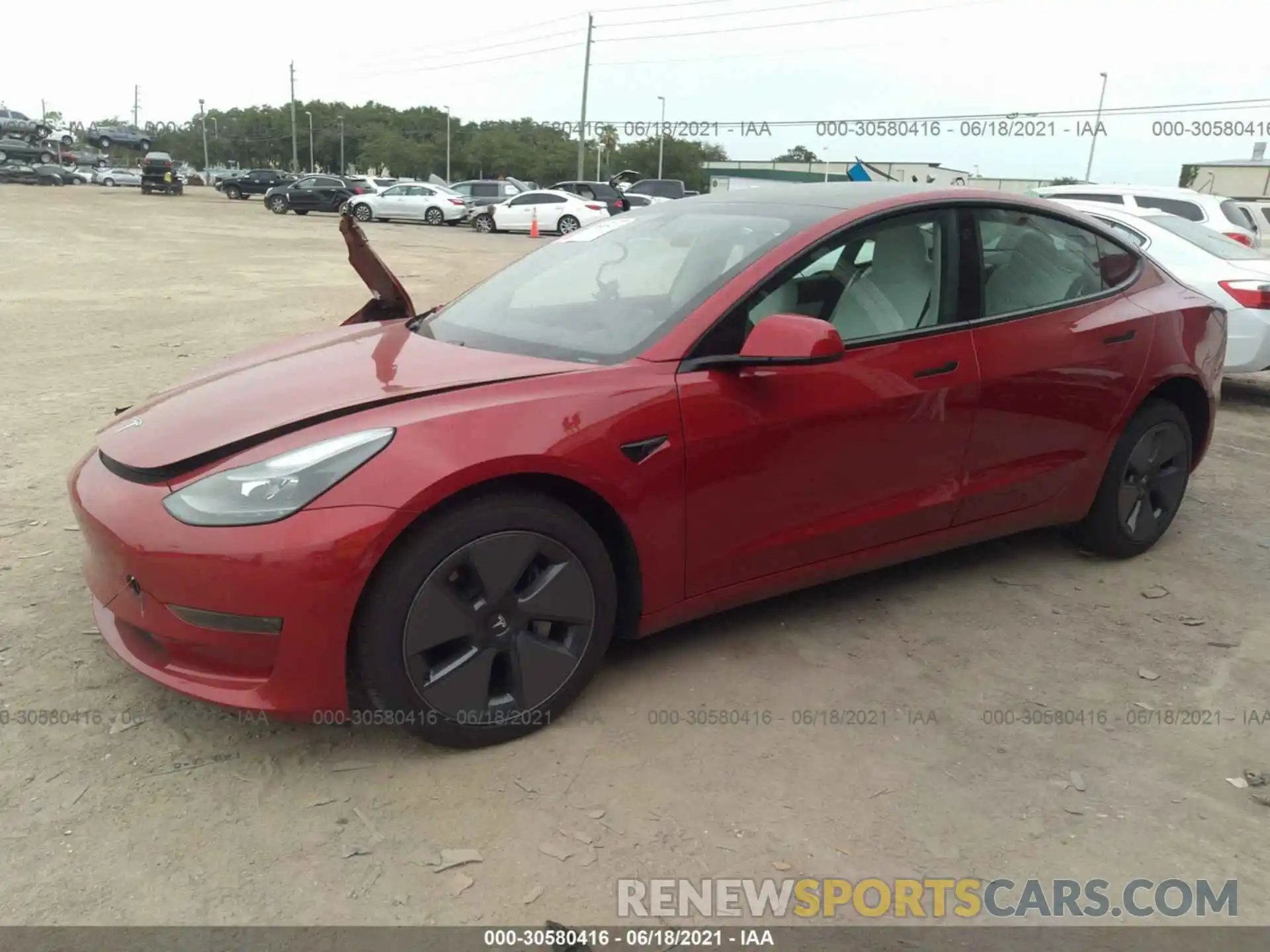 2 Фотография поврежденного автомобиля 5YJ3E1EA8MF871208 TESLA MODEL 3 2021