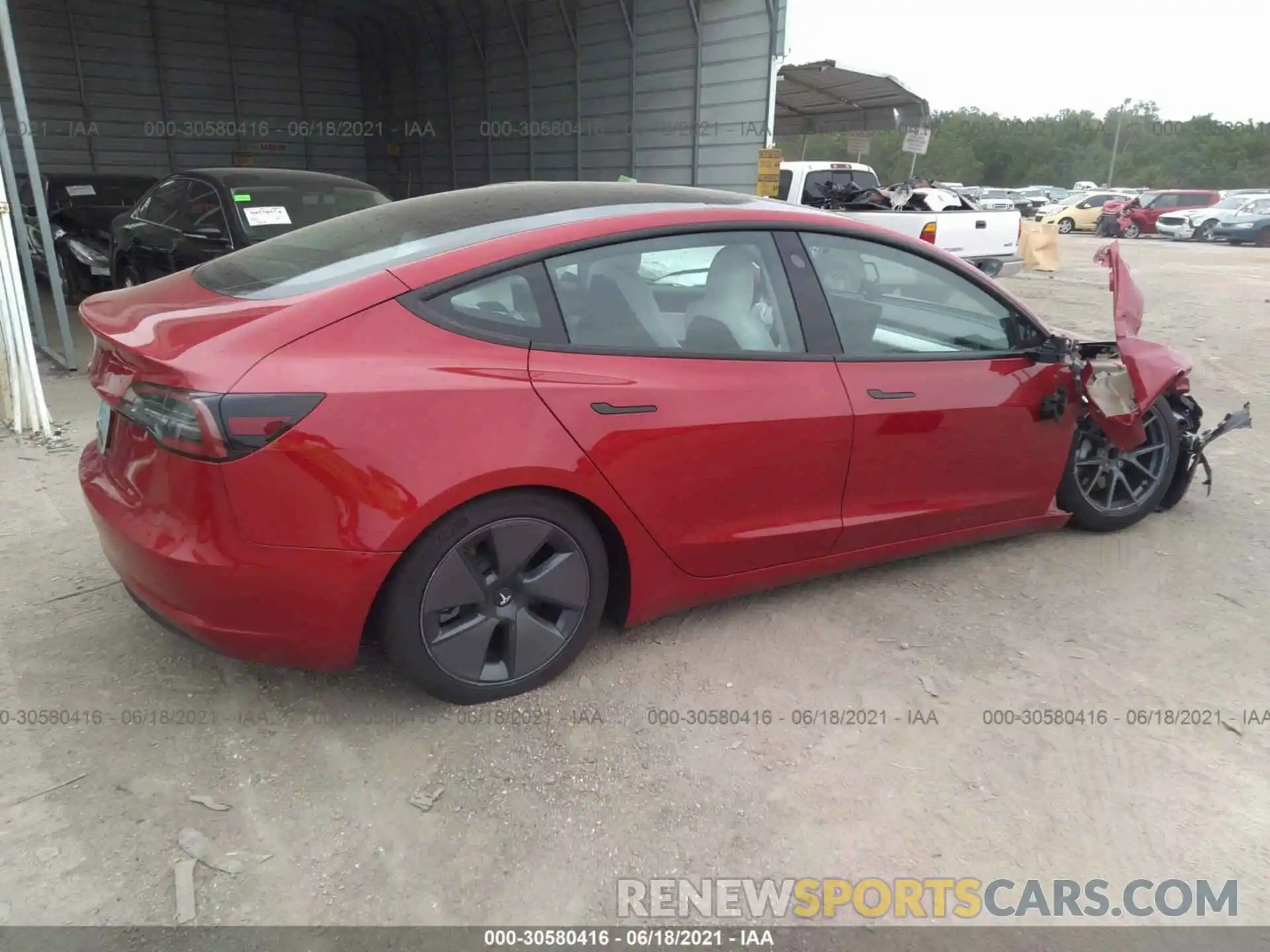 4 Фотография поврежденного автомобиля 5YJ3E1EA8MF871208 TESLA MODEL 3 2021