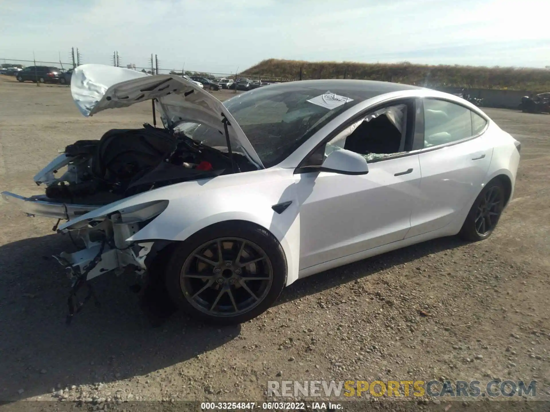 2 Photograph of a damaged car 5YJ3E1EA8MF874450 TESLA MODEL 3 2021