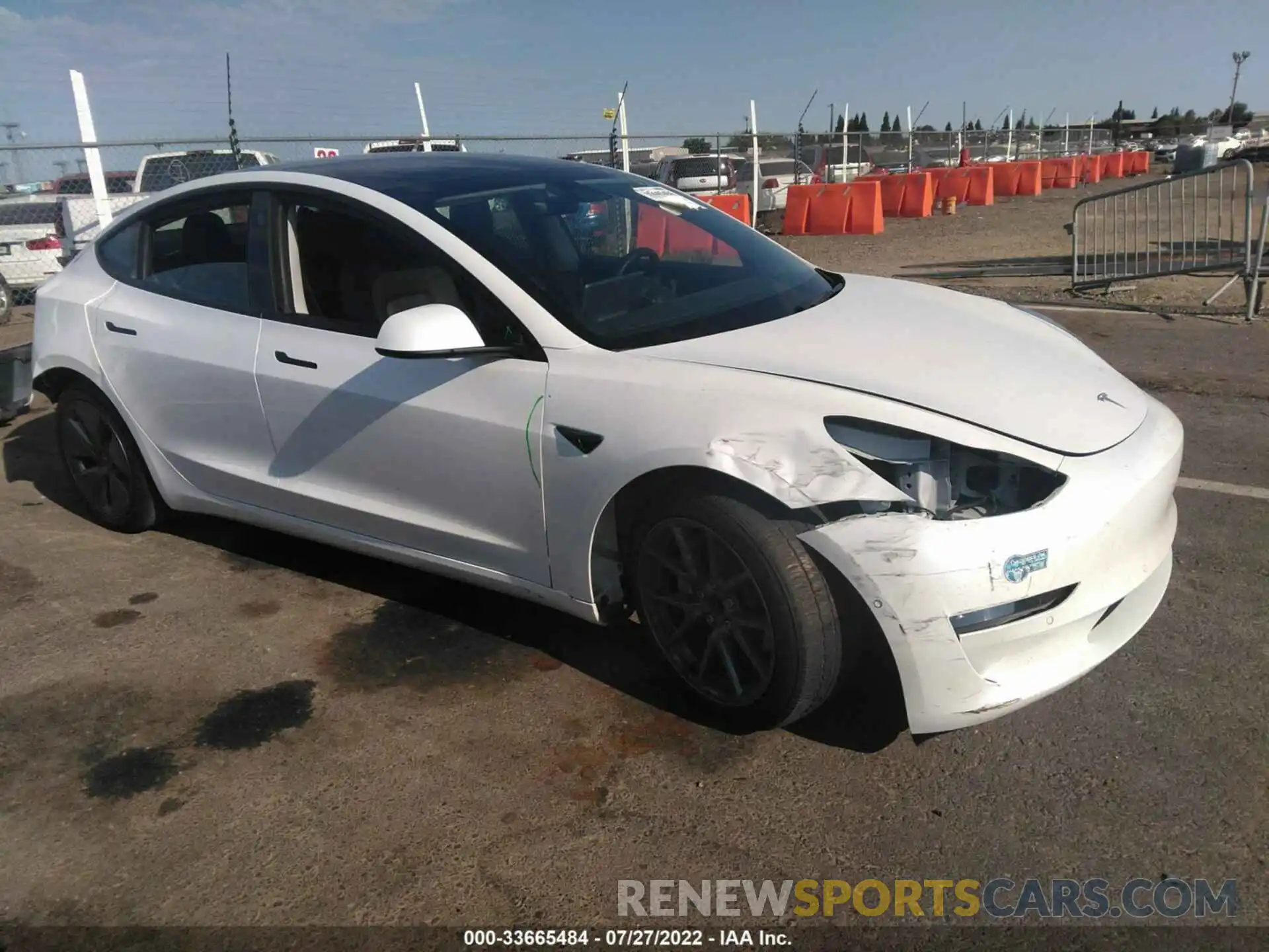 1 Photograph of a damaged car 5YJ3E1EA8MF874478 TESLA MODEL 3 2021