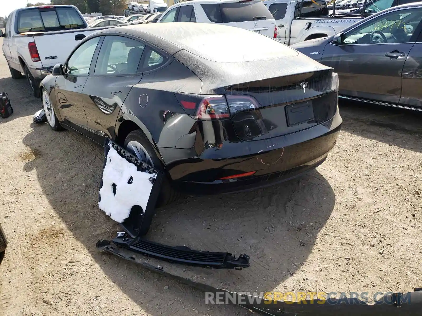 3 Photograph of a damaged car 5YJ3E1EA8MF878028 TESLA MODEL 3 2021