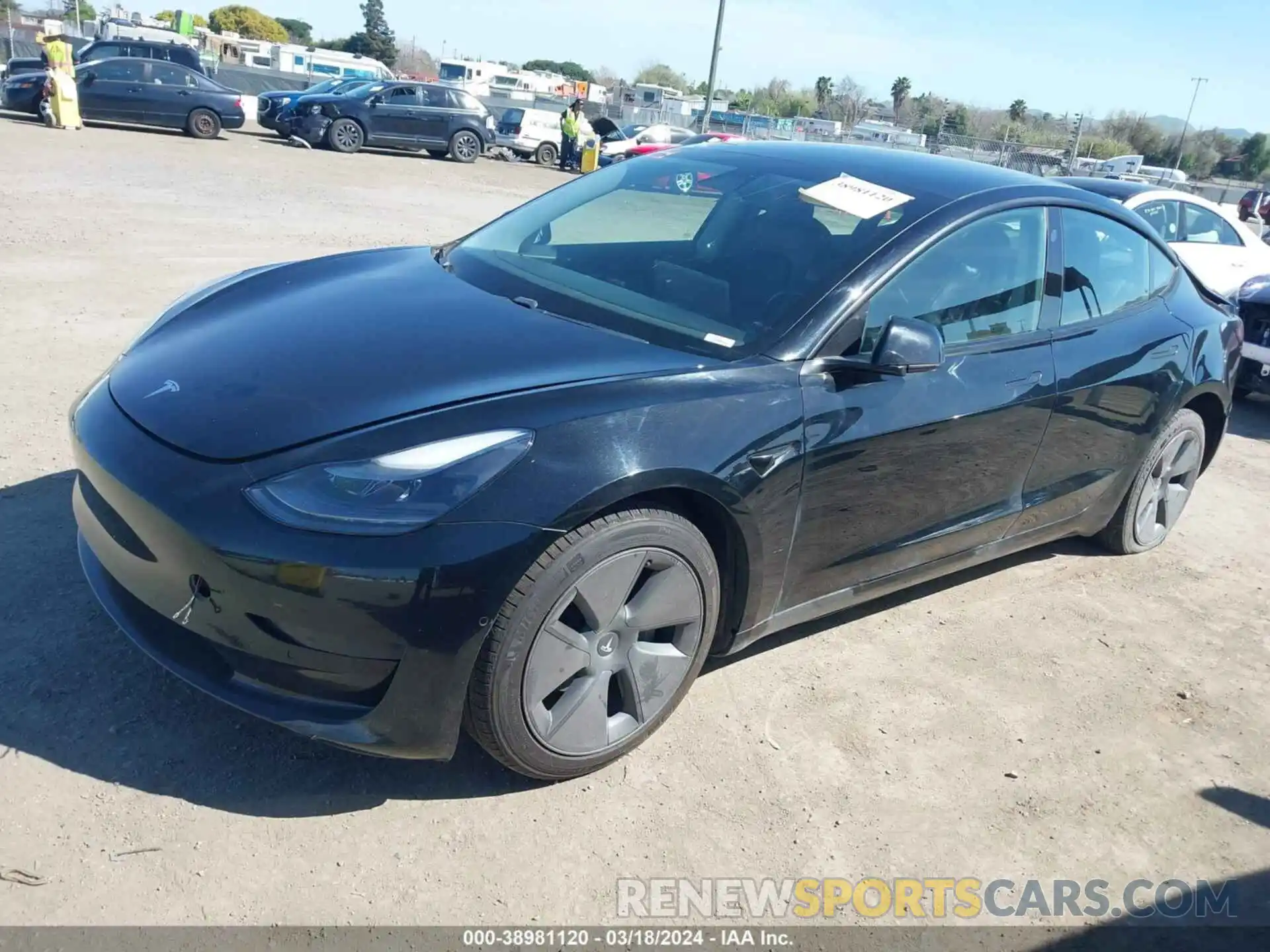 2 Photograph of a damaged car 5YJ3E1EA8MF878076 TESLA MODEL 3 2021