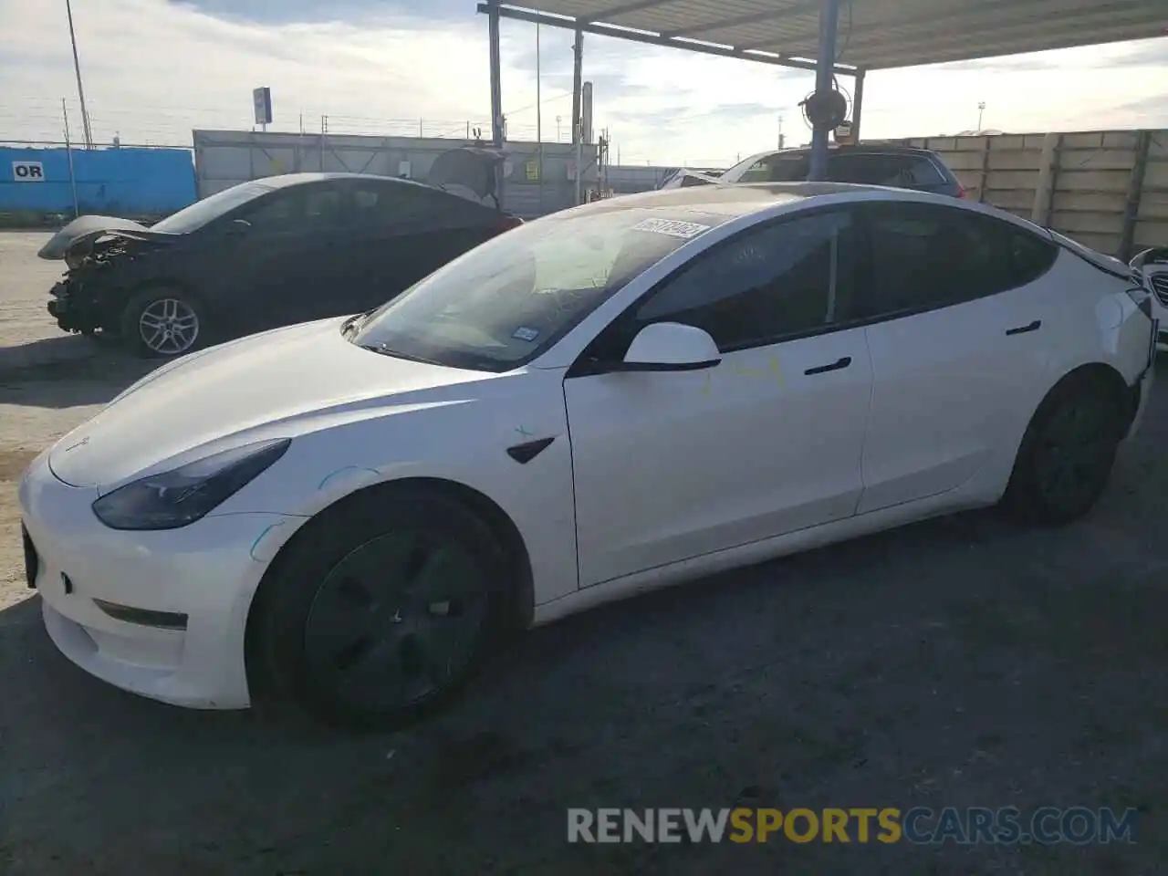 1 Photograph of a damaged car 5YJ3E1EA8MF911416 TESLA MODEL 3 2021