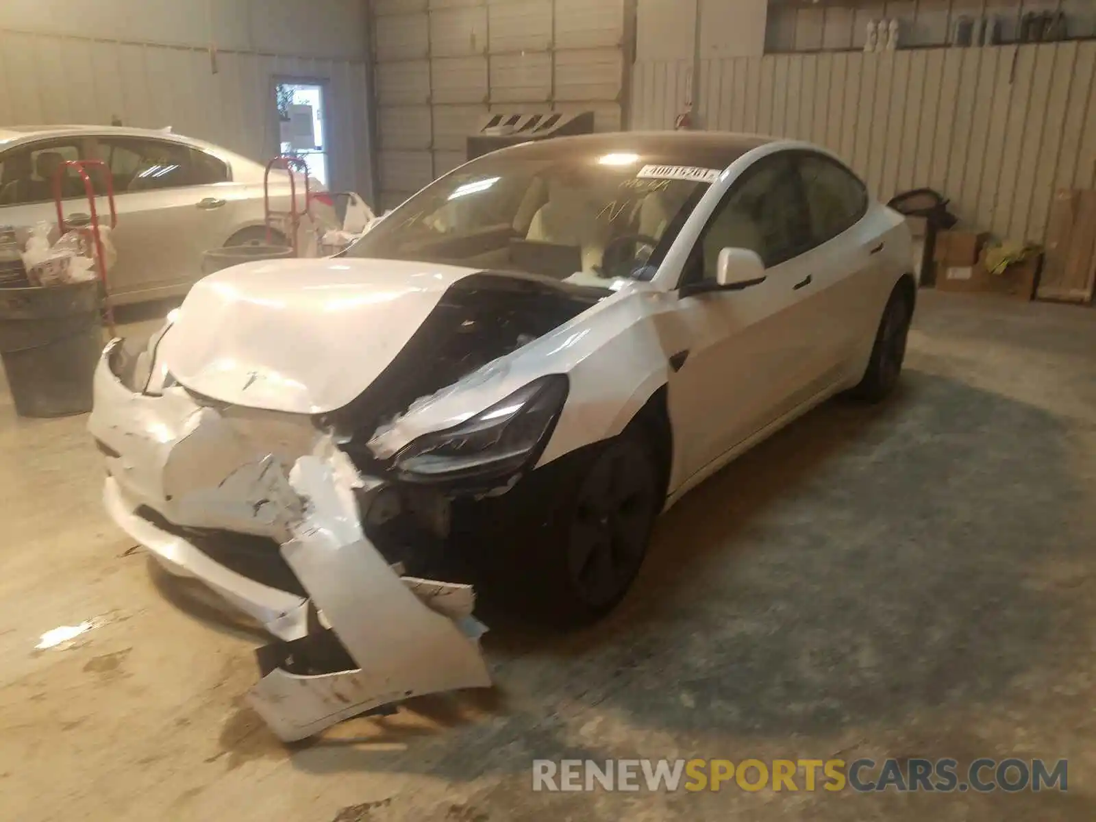 2 Photograph of a damaged car 5YJ3E1EA8MF917314 TESLA MODEL 3 2021