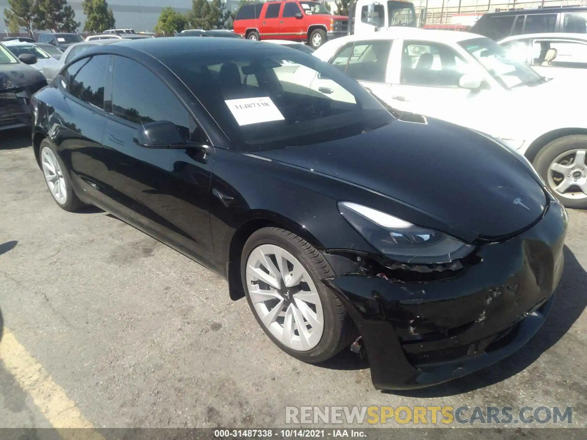 1 Photograph of a damaged car 5YJ3E1EA8MF922044 TESLA MODEL 3 2021