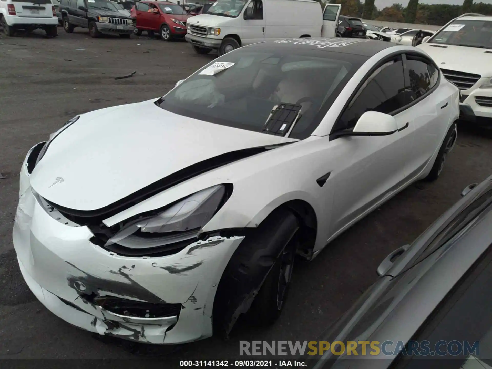 2 Фотография поврежденного автомобиля 5YJ3E1EA8MF928863 TESLA MODEL 3 2021