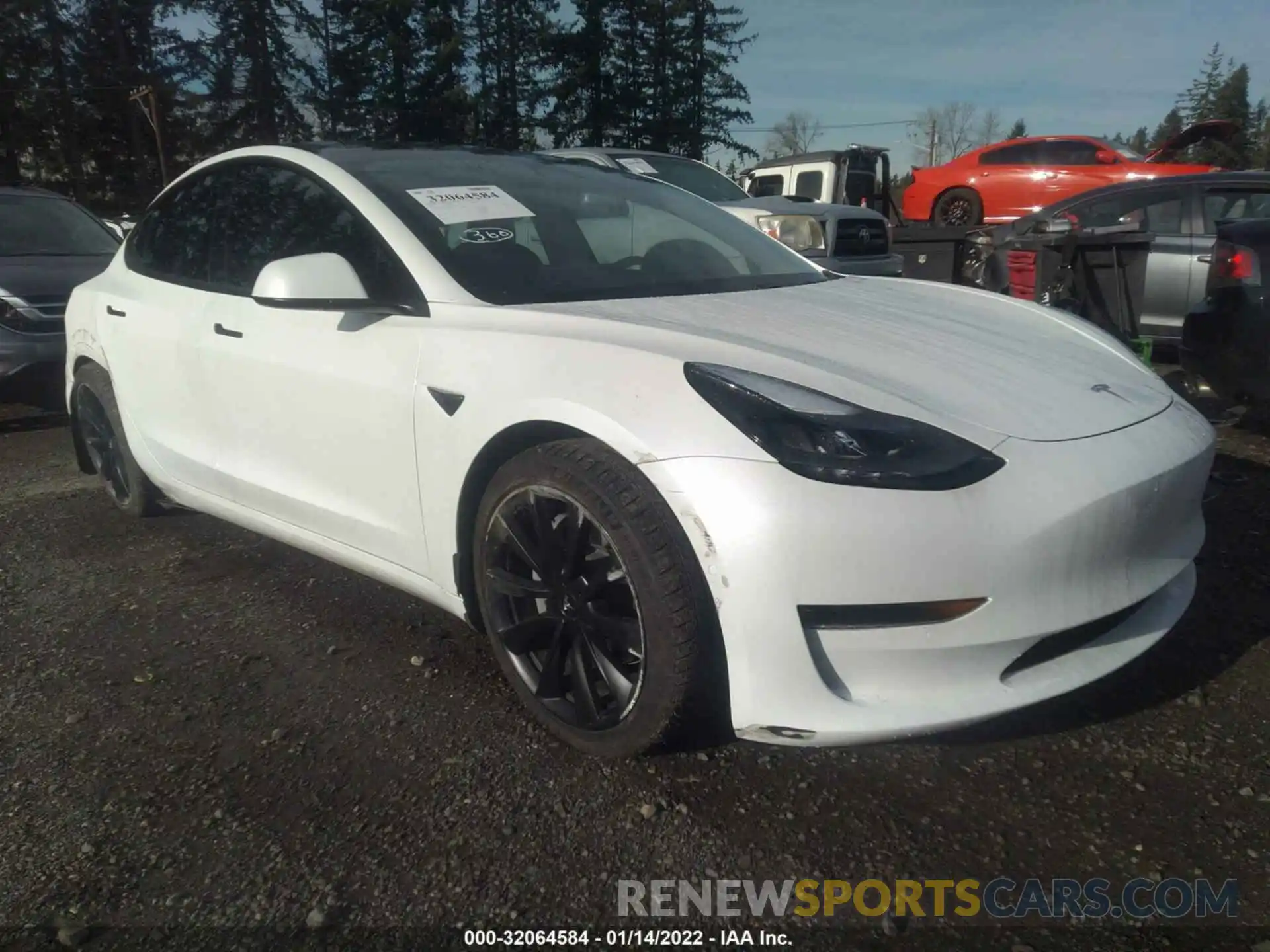 1 Фотография поврежденного автомобиля 5YJ3E1EA8MF929821 TESLA MODEL 3 2021