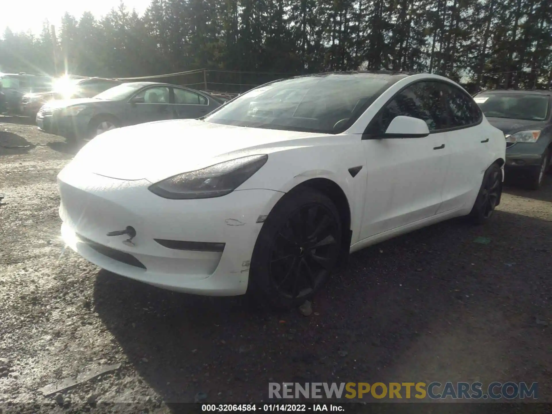 2 Photograph of a damaged car 5YJ3E1EA8MF929821 TESLA MODEL 3 2021