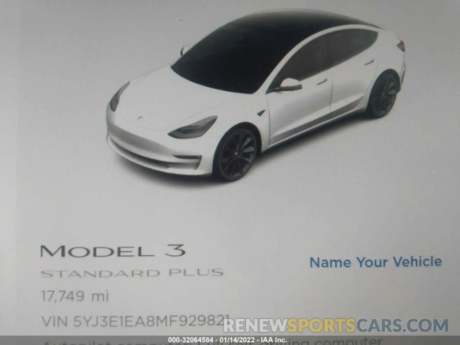 7 Фотография поврежденного автомобиля 5YJ3E1EA8MF929821 TESLA MODEL 3 2021