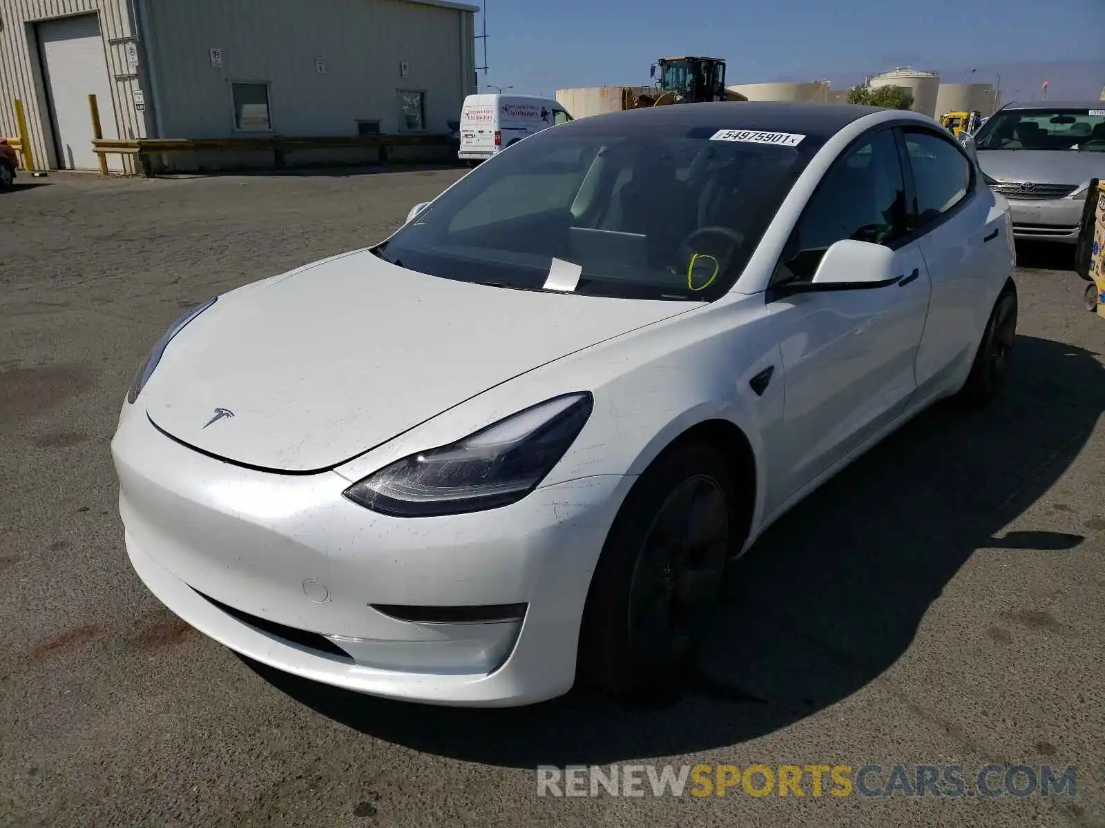 2 Photograph of a damaged car 5YJ3E1EA8MF939667 TESLA MODEL 3 2021