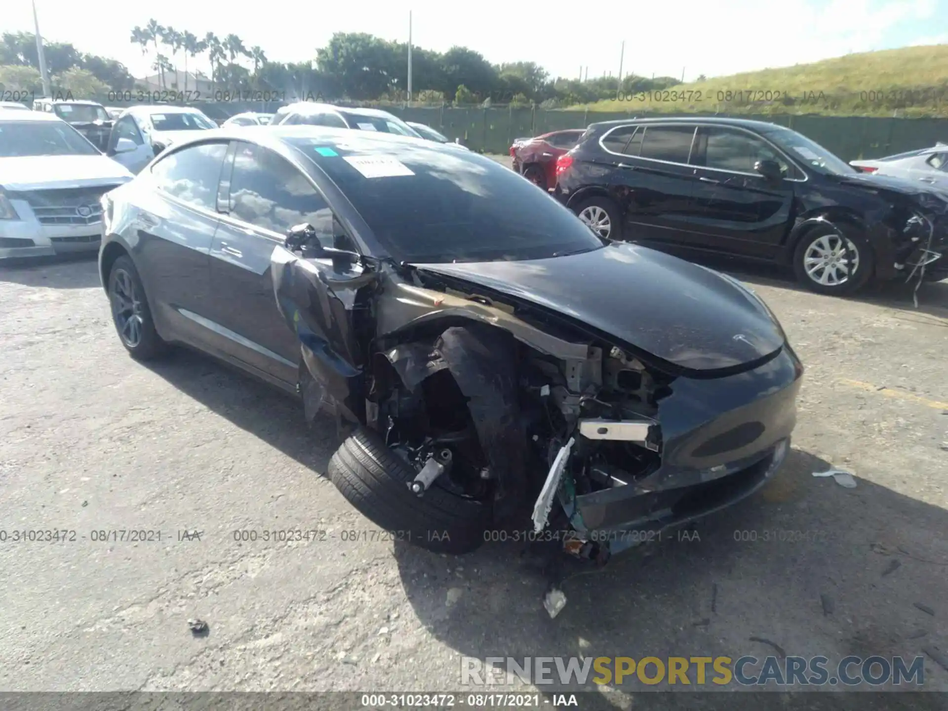 1 Photograph of a damaged car 5YJ3E1EA8MF955609 TESLA MODEL 3 2021