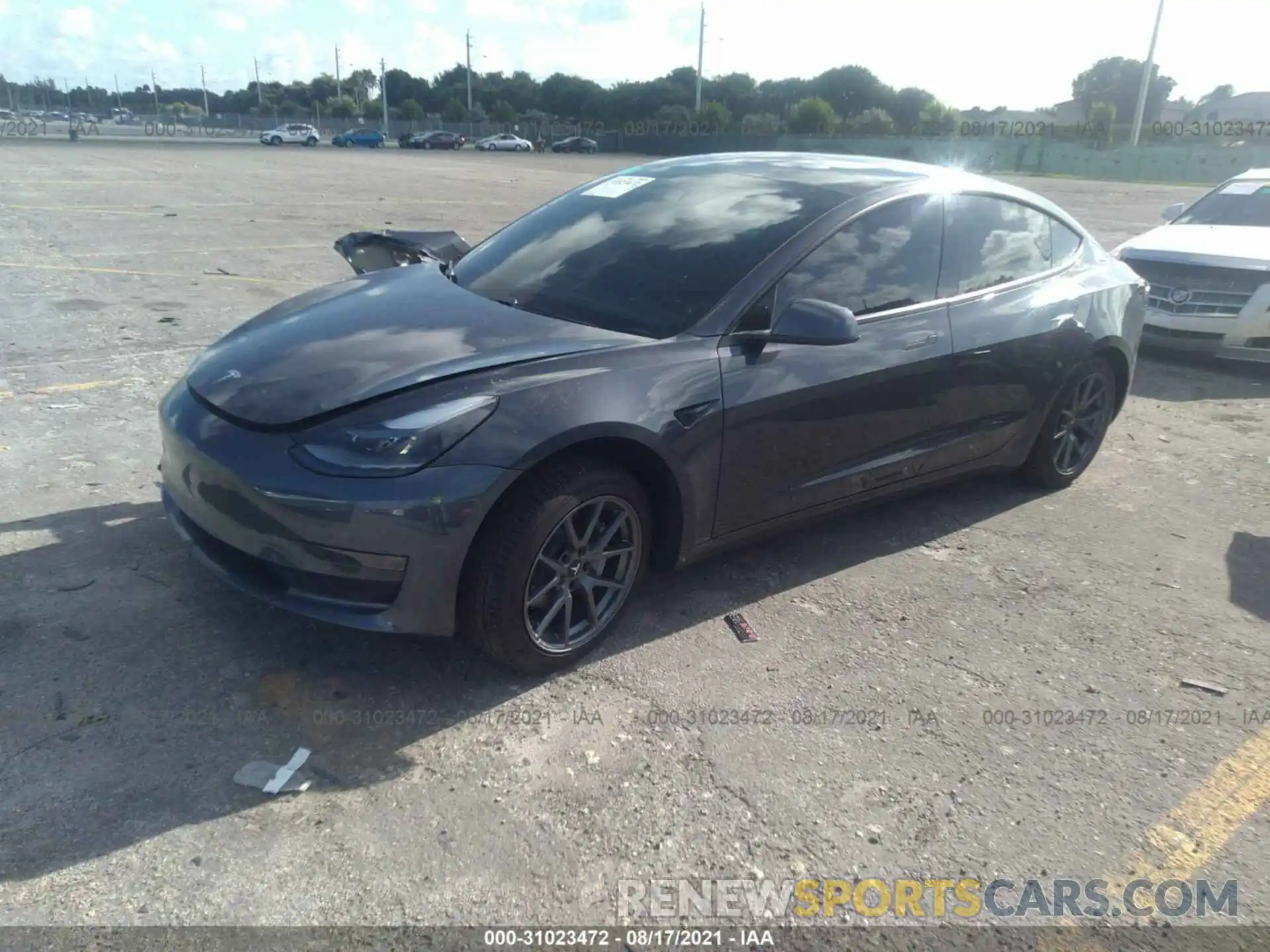 2 Photograph of a damaged car 5YJ3E1EA8MF955609 TESLA MODEL 3 2021