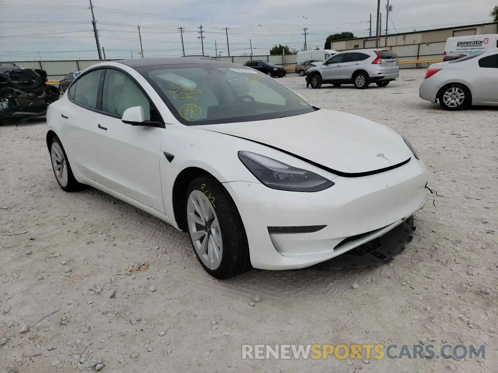 1 Photograph of a damaged car 5YJ3E1EA8MF964794 TESLA MODEL 3 2021