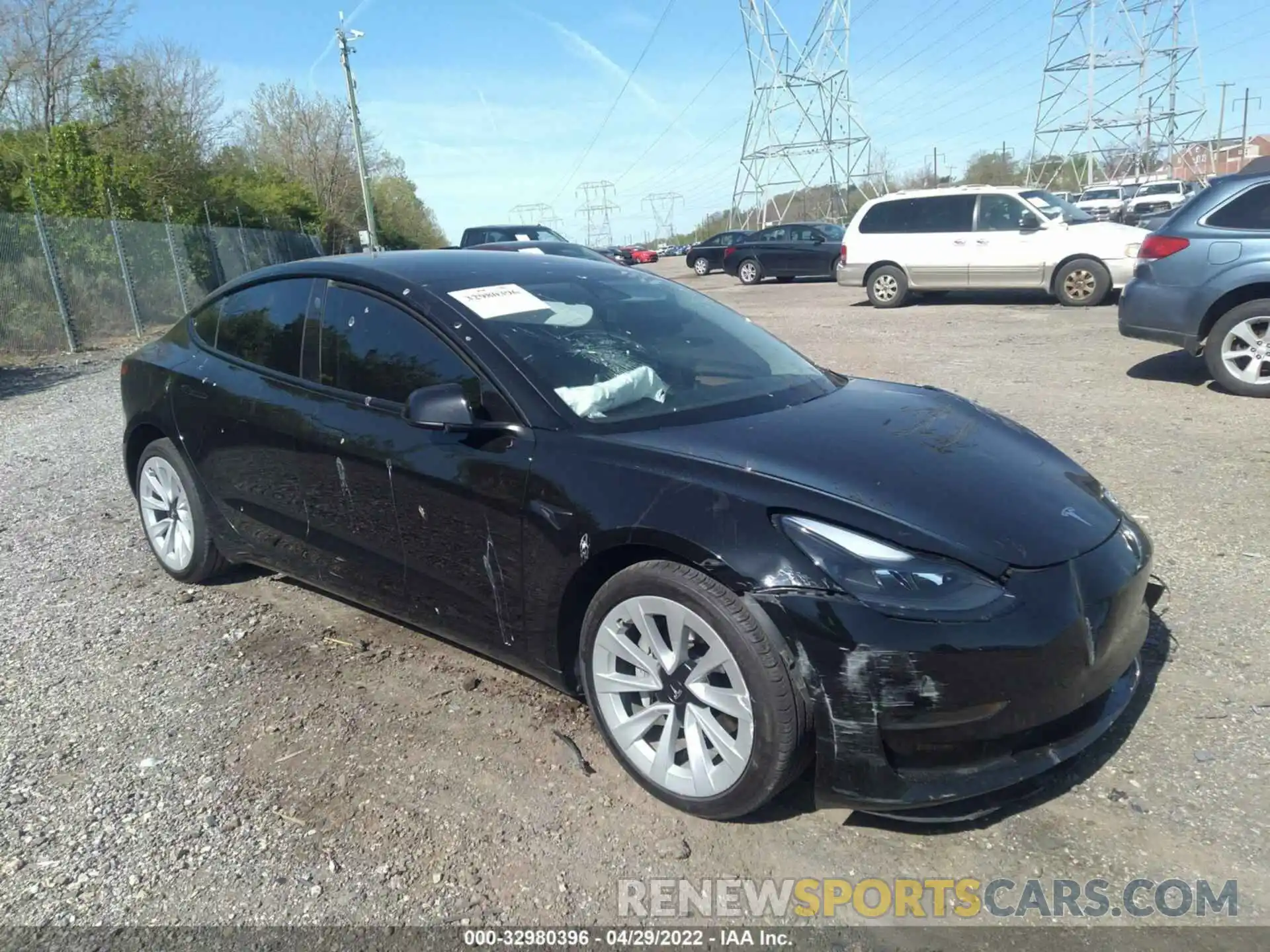 1 Photograph of a damaged car 5YJ3E1EA8MF978369 TESLA MODEL 3 2021