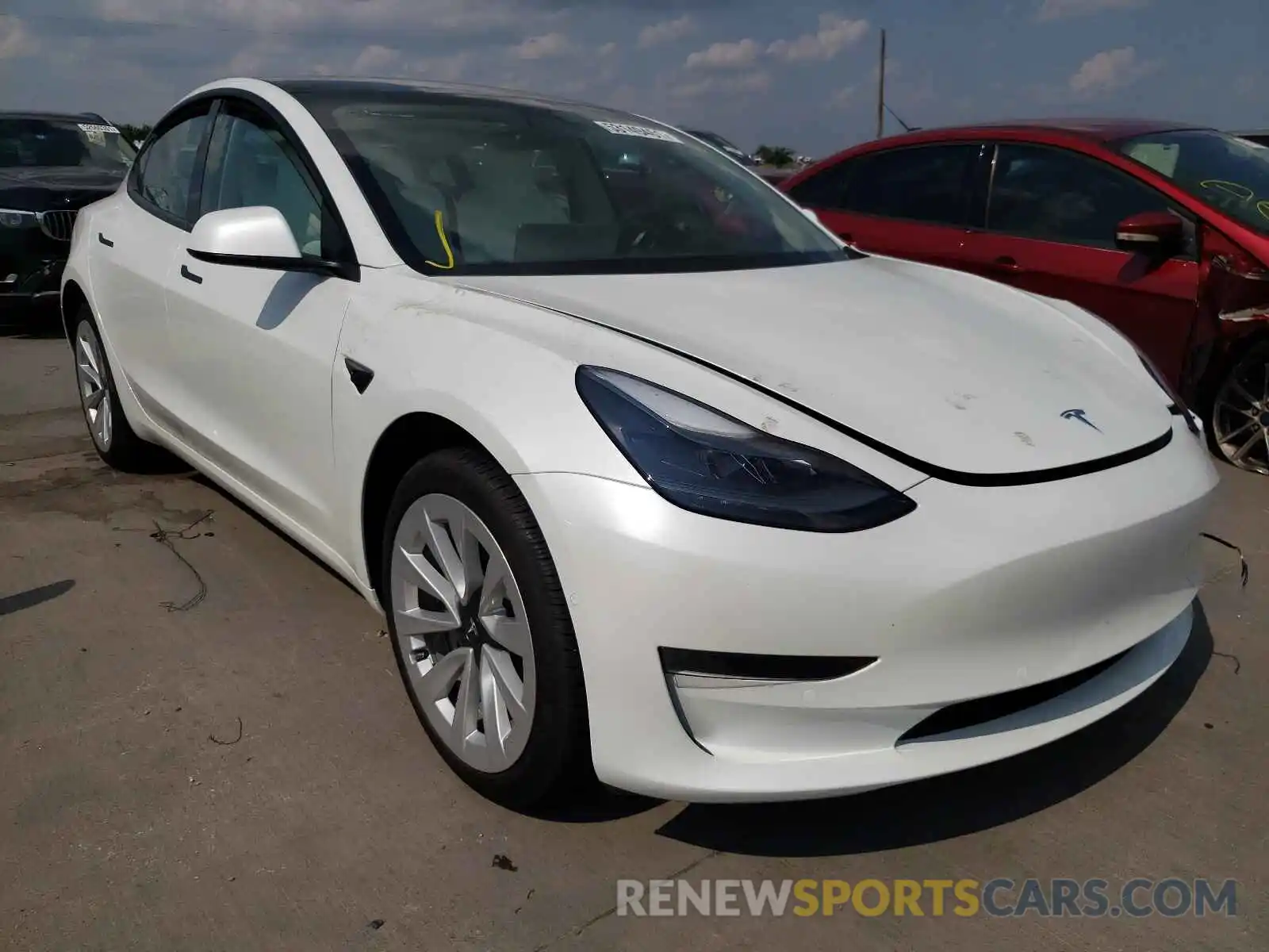 1 Photograph of a damaged car 5YJ3E1EA8MF978727 TESLA MODEL 3 2021