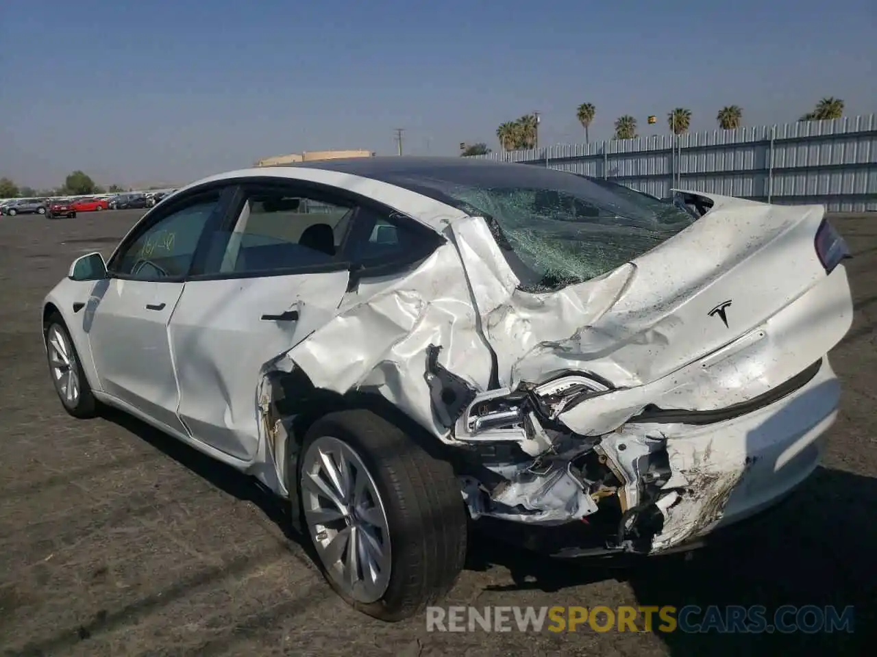 3 Photograph of a damaged car 5YJ3E1EA8MF982342 TESLA MODEL 3 2021