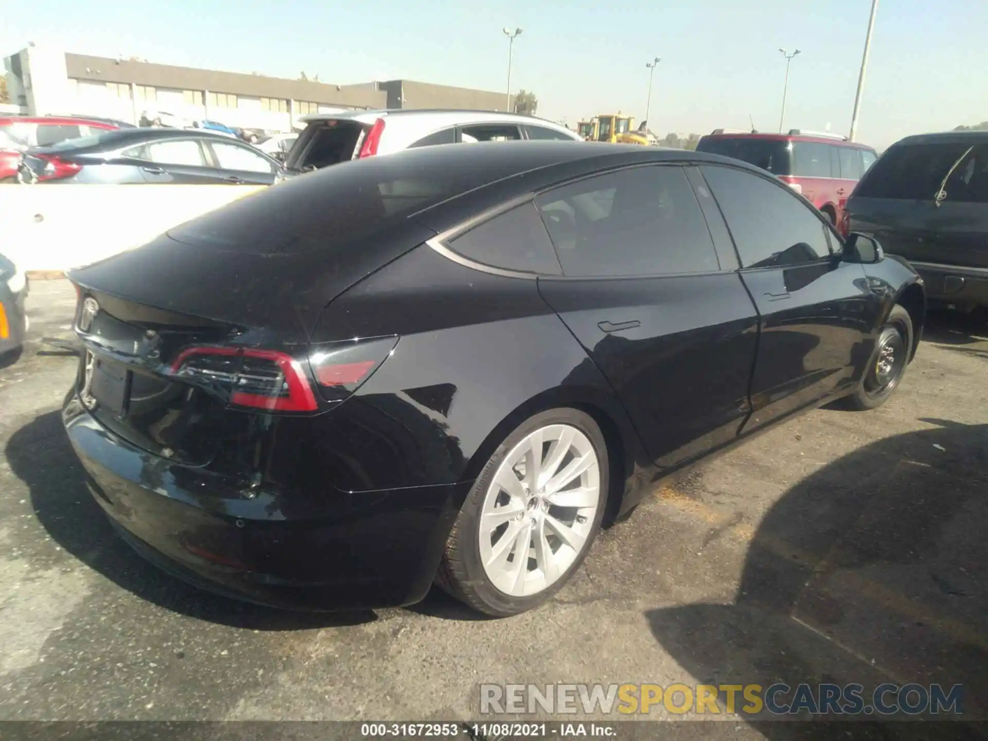 4 Фотография поврежденного автомобиля 5YJ3E1EA8MF982583 TESLA MODEL 3 2021