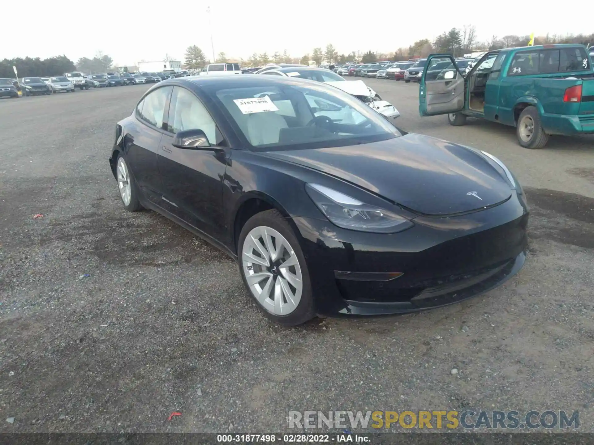 1 Photograph of a damaged car 5YJ3E1EA8MF989680 TESLA MODEL 3 2021