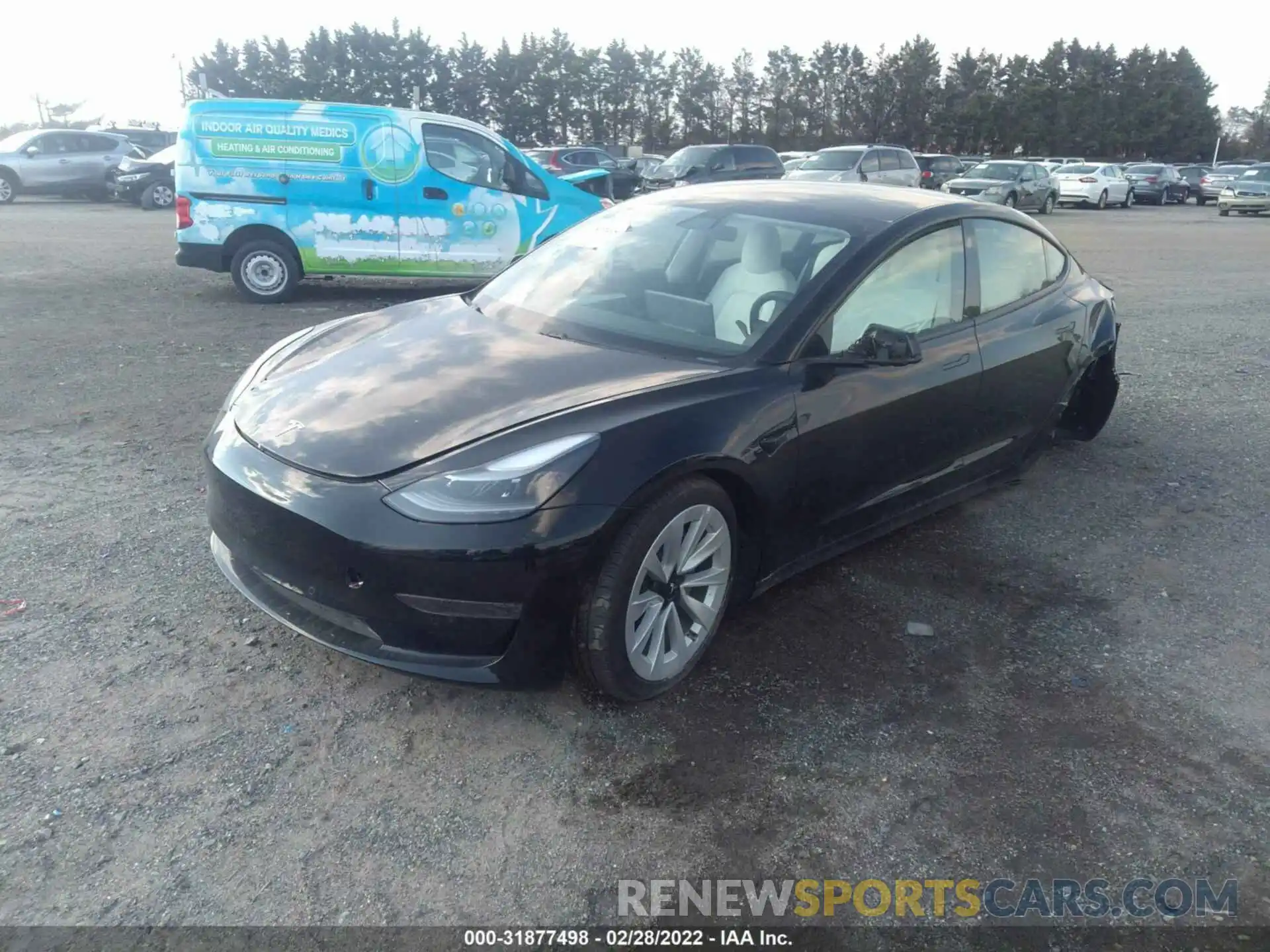 2 Photograph of a damaged car 5YJ3E1EA8MF989680 TESLA MODEL 3 2021