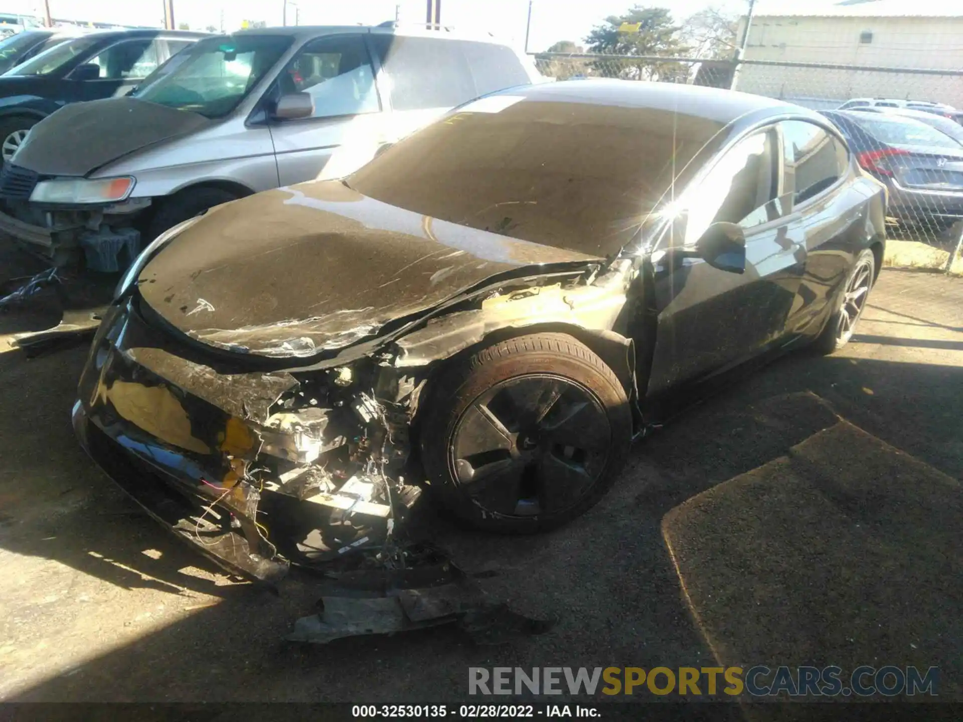 2 Photograph of a damaged car 5YJ3E1EA8MF992420 TESLA MODEL 3 2021