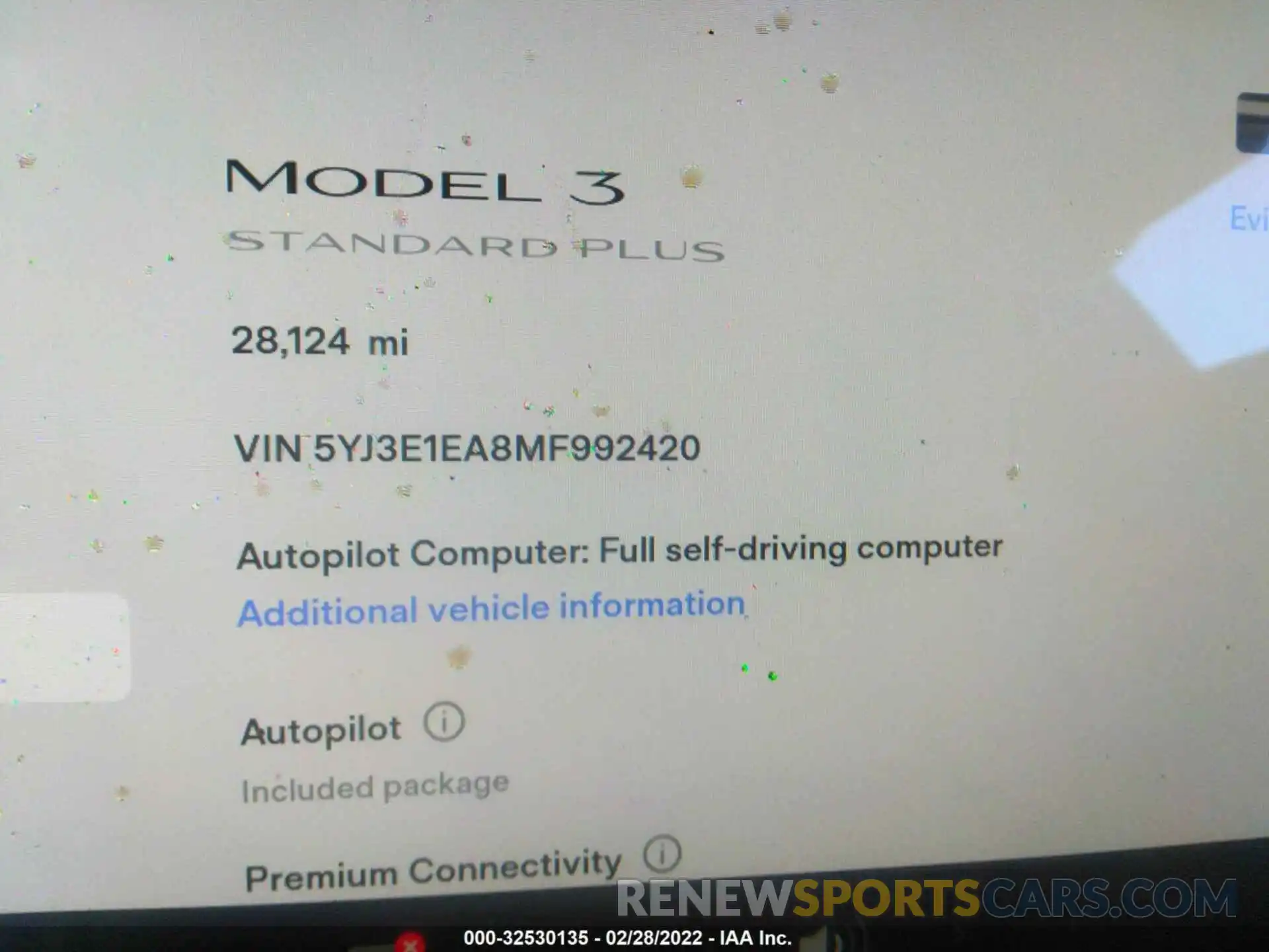 7 Photograph of a damaged car 5YJ3E1EA8MF992420 TESLA MODEL 3 2021