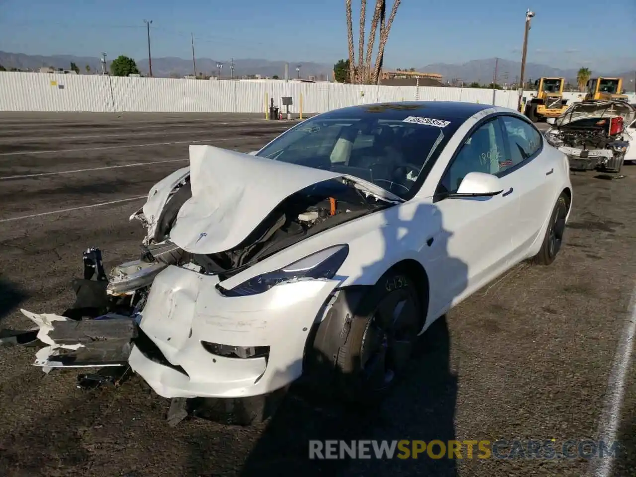 2 Photograph of a damaged car 5YJ3E1EA8MF996516 TESLA MODEL 3 2021