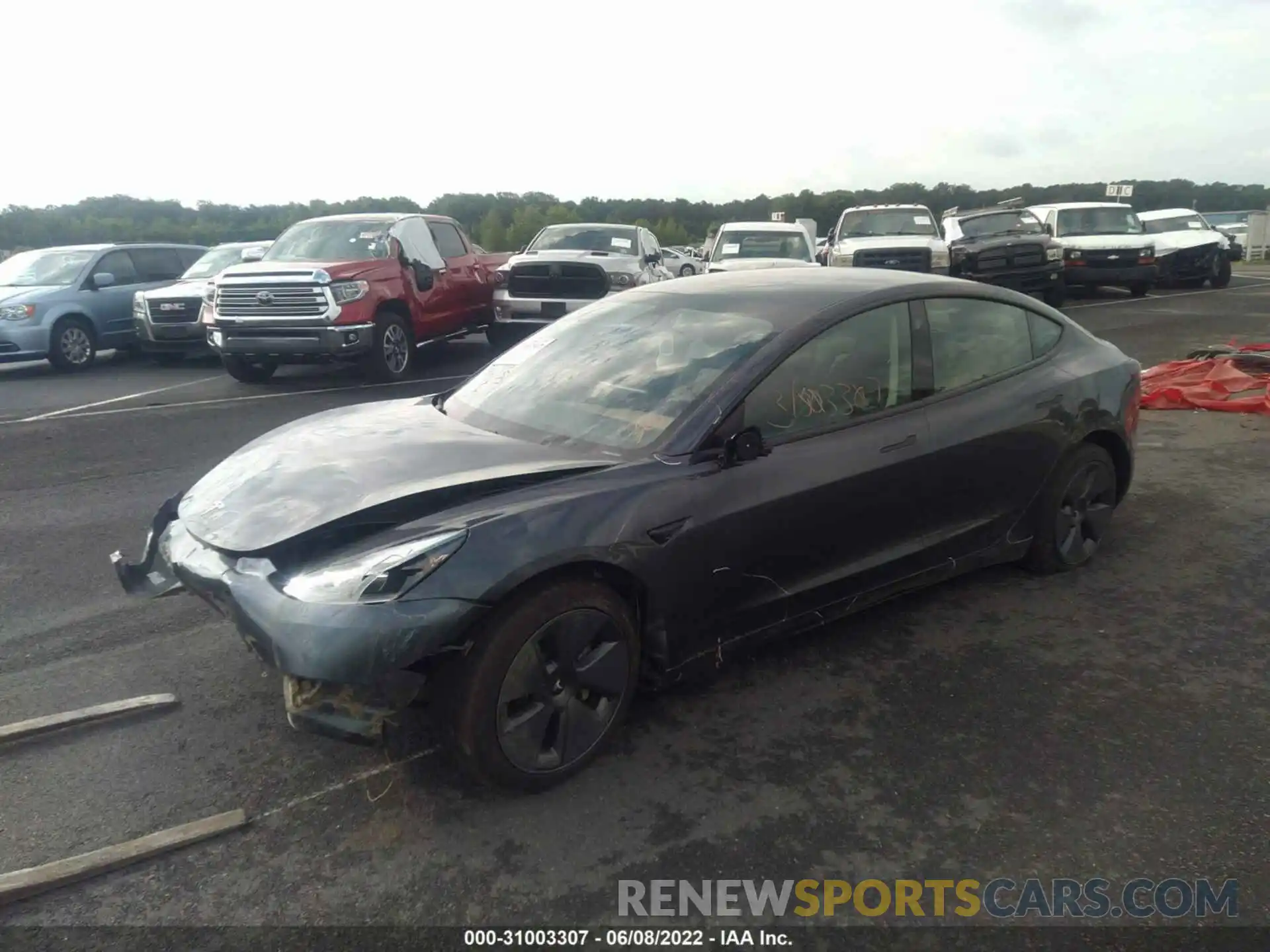 2 Photograph of a damaged car 5YJ3E1EA9MF017439 TESLA MODEL 3 2021