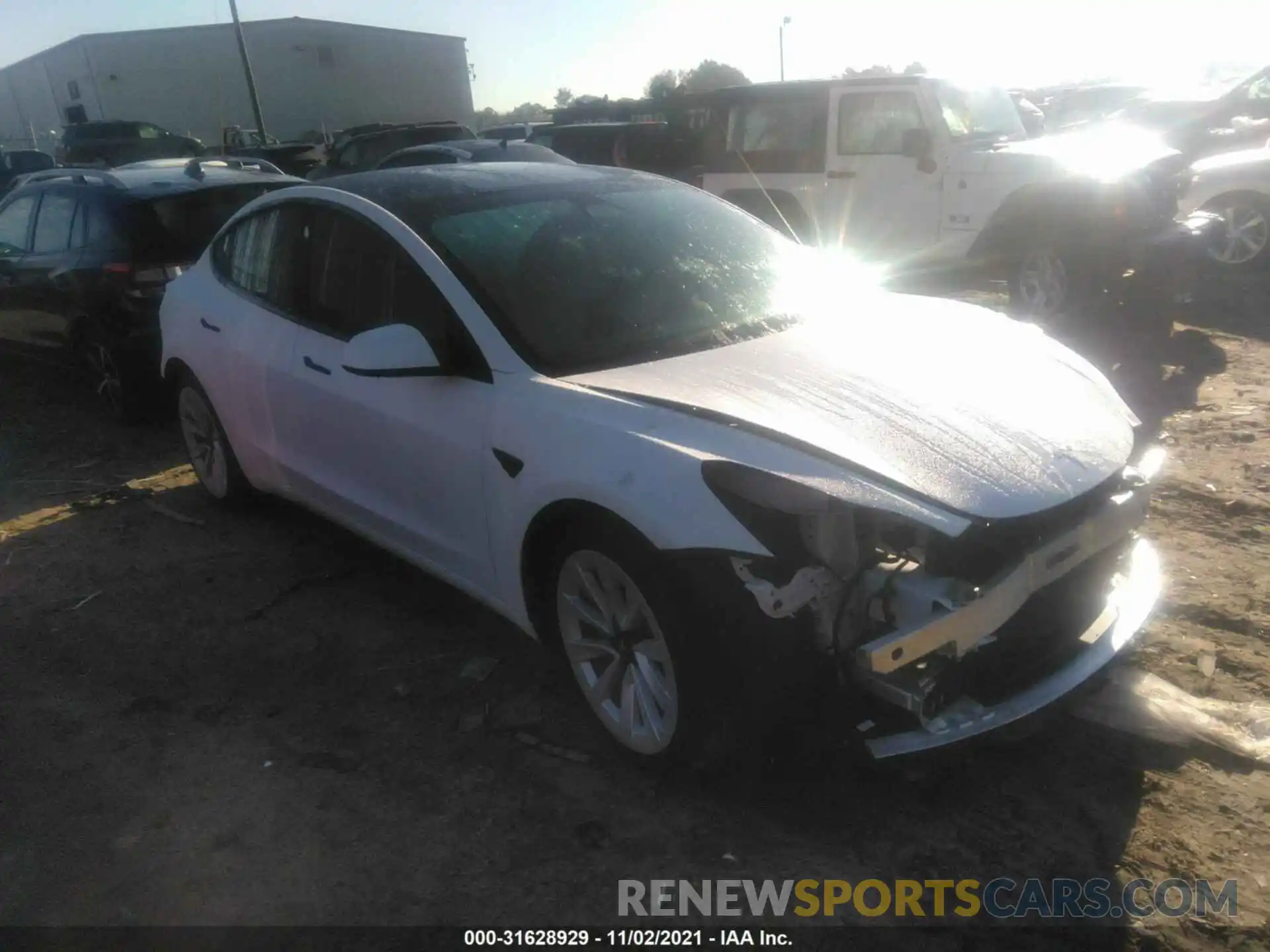 1 Photograph of a damaged car 5YJ3E1EA9MF019210 TESLA MODEL 3 2021