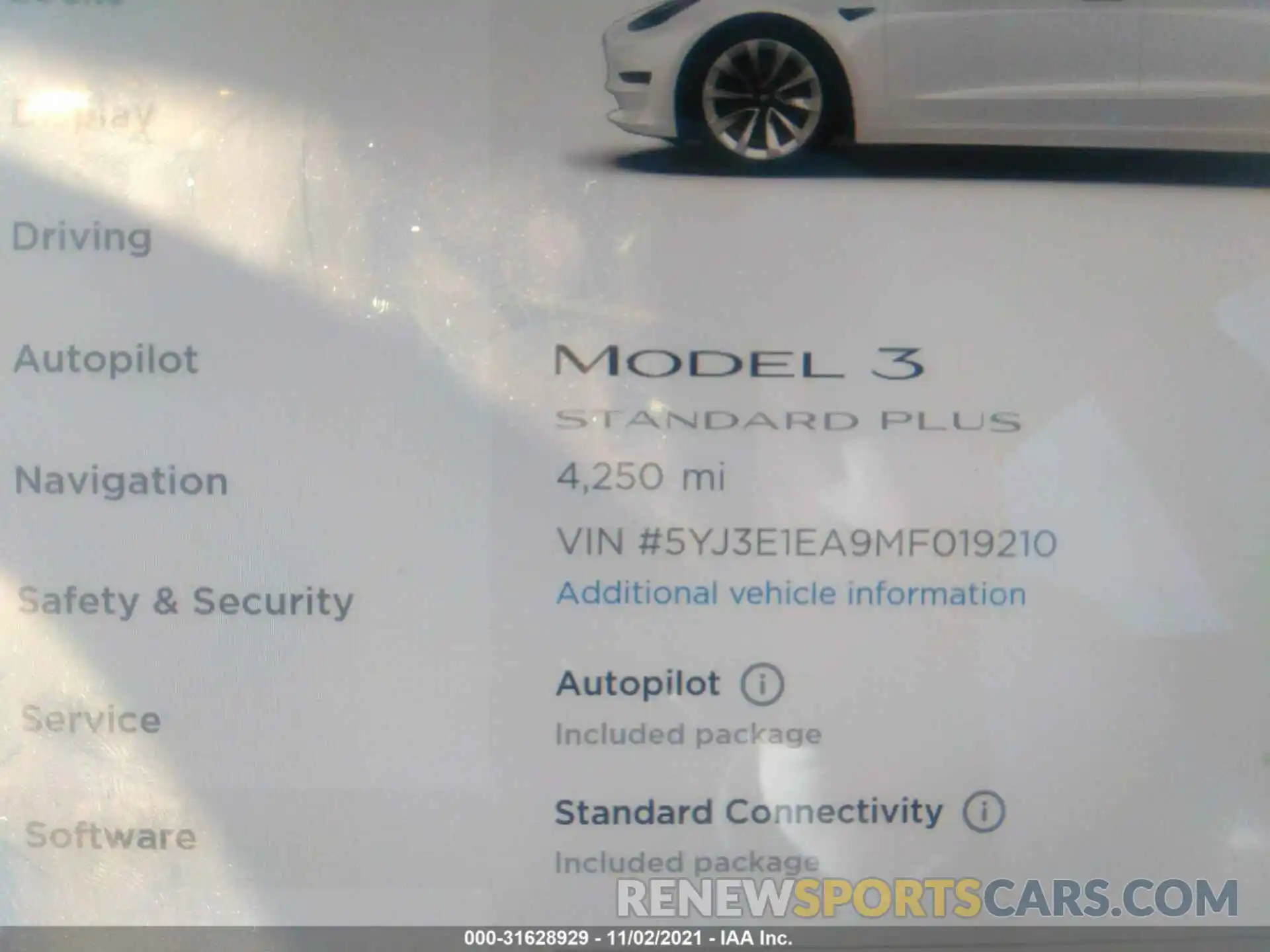 7 Photograph of a damaged car 5YJ3E1EA9MF019210 TESLA MODEL 3 2021