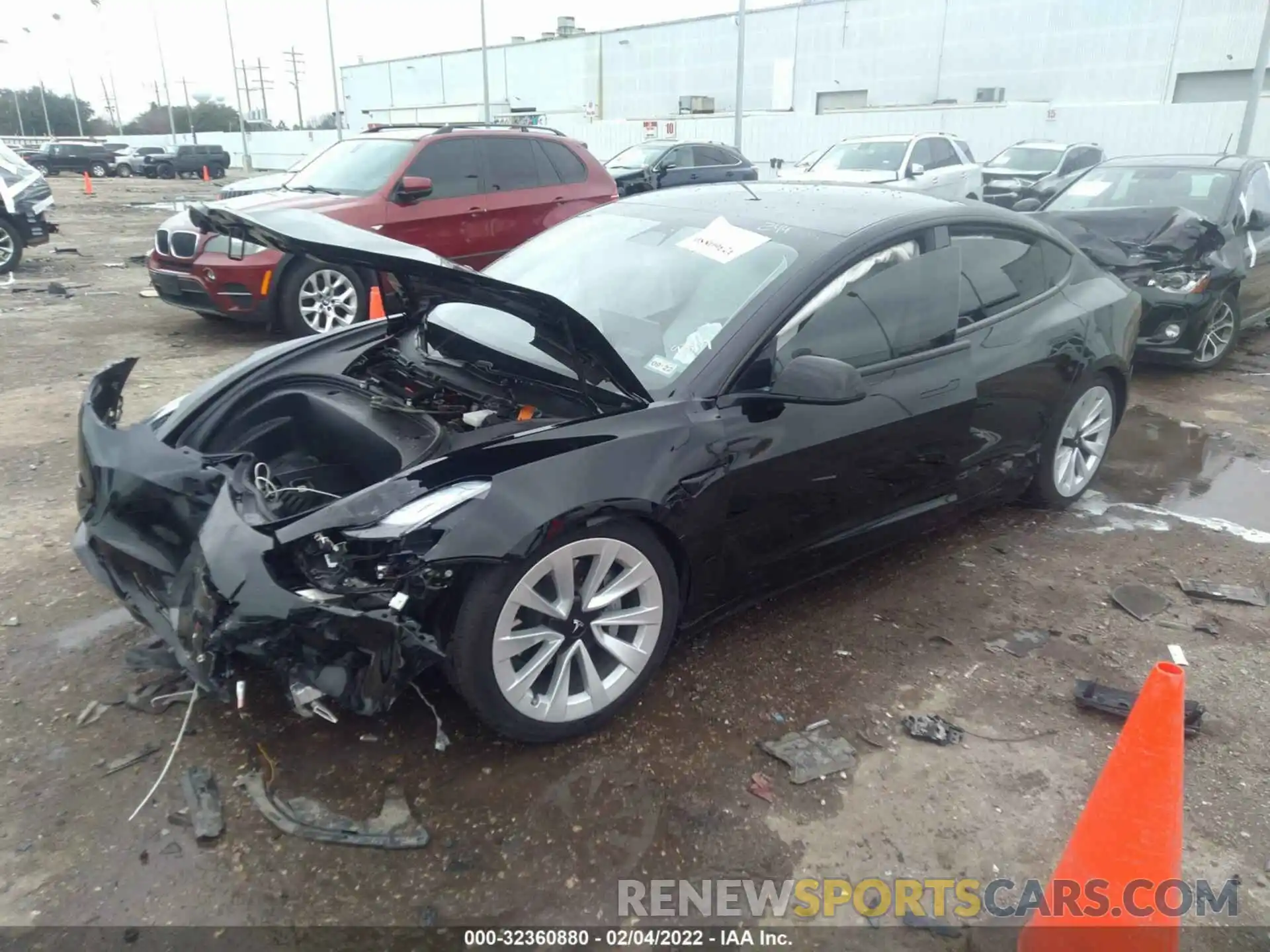 2 Фотография поврежденного автомобиля 5YJ3E1EA9MF019319 TESLA MODEL 3 2021