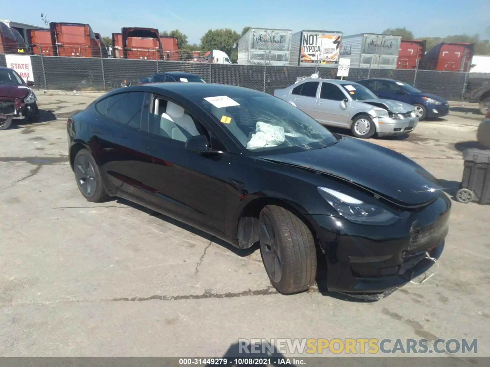 1 Photograph of a damaged car 5YJ3E1EA9MF030661 TESLA MODEL 3 2021