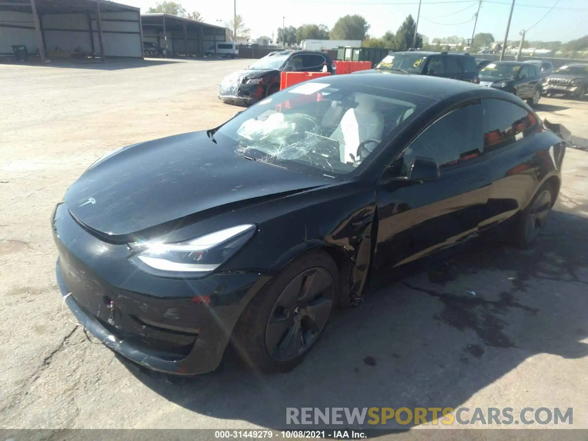 2 Photograph of a damaged car 5YJ3E1EA9MF030661 TESLA MODEL 3 2021