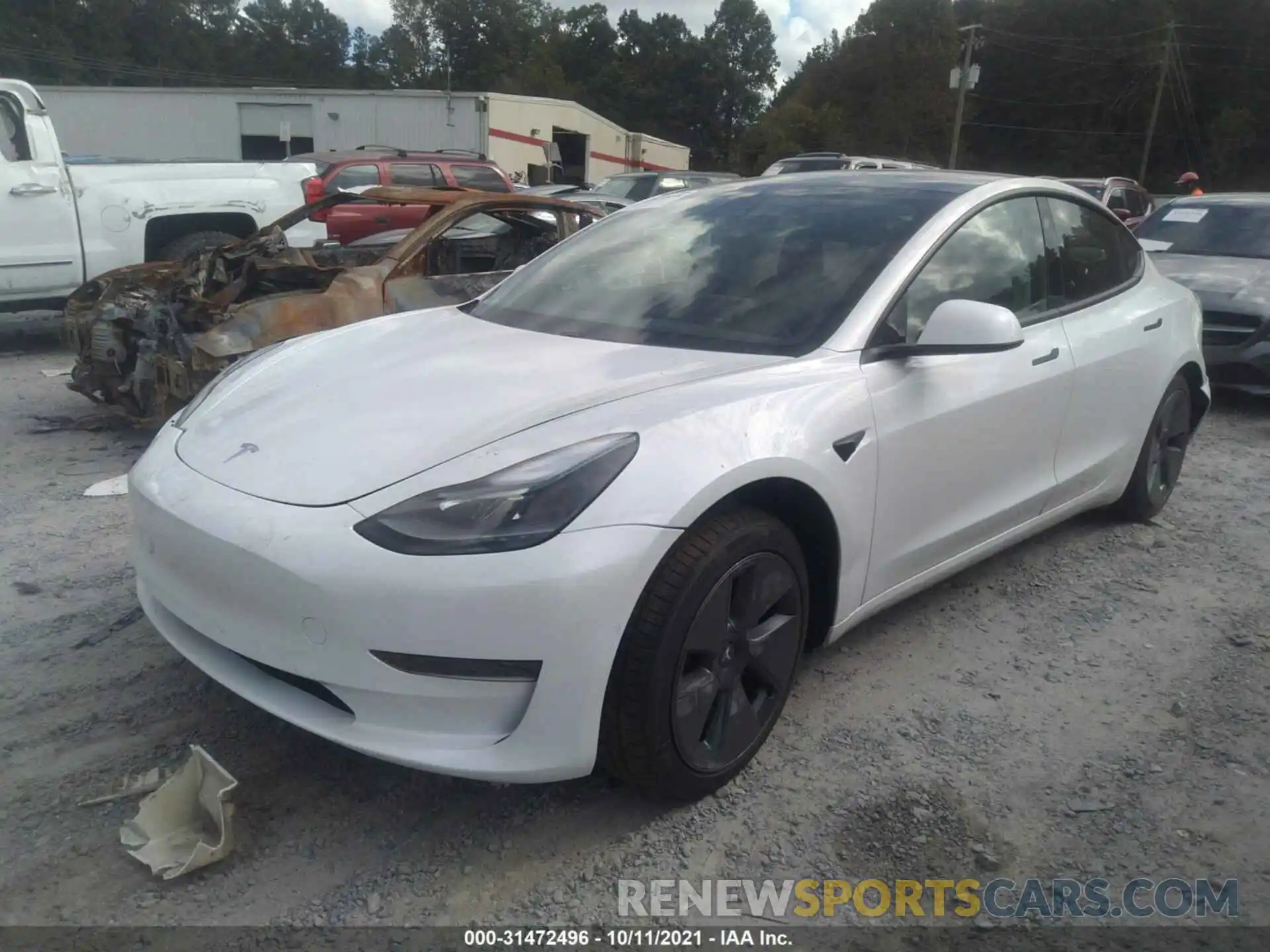 2 Photograph of a damaged car 5YJ3E1EA9MF041496 TESLA MODEL 3 2021