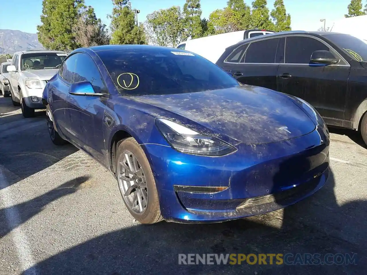 1 Photograph of a damaged car 5YJ3E1EA9MF051137 TESLA MODEL 3 2021