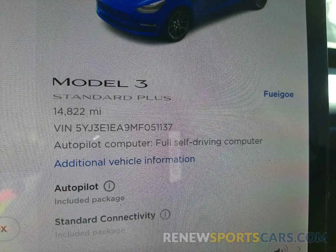 8 Фотография поврежденного автомобиля 5YJ3E1EA9MF051137 TESLA MODEL 3 2021