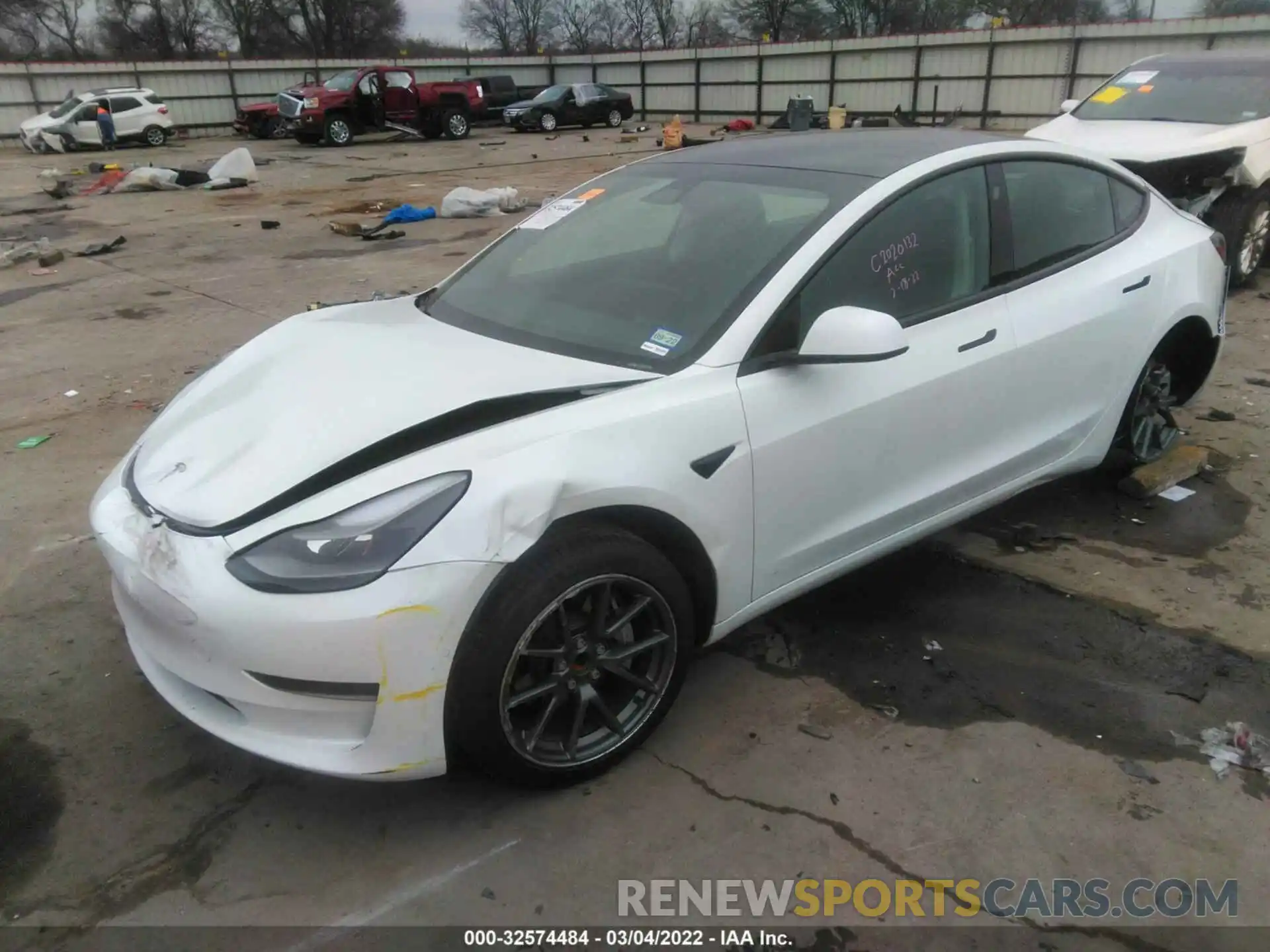 2 Photograph of a damaged car 5YJ3E1EA9MF056970 TESLA MODEL 3 2021