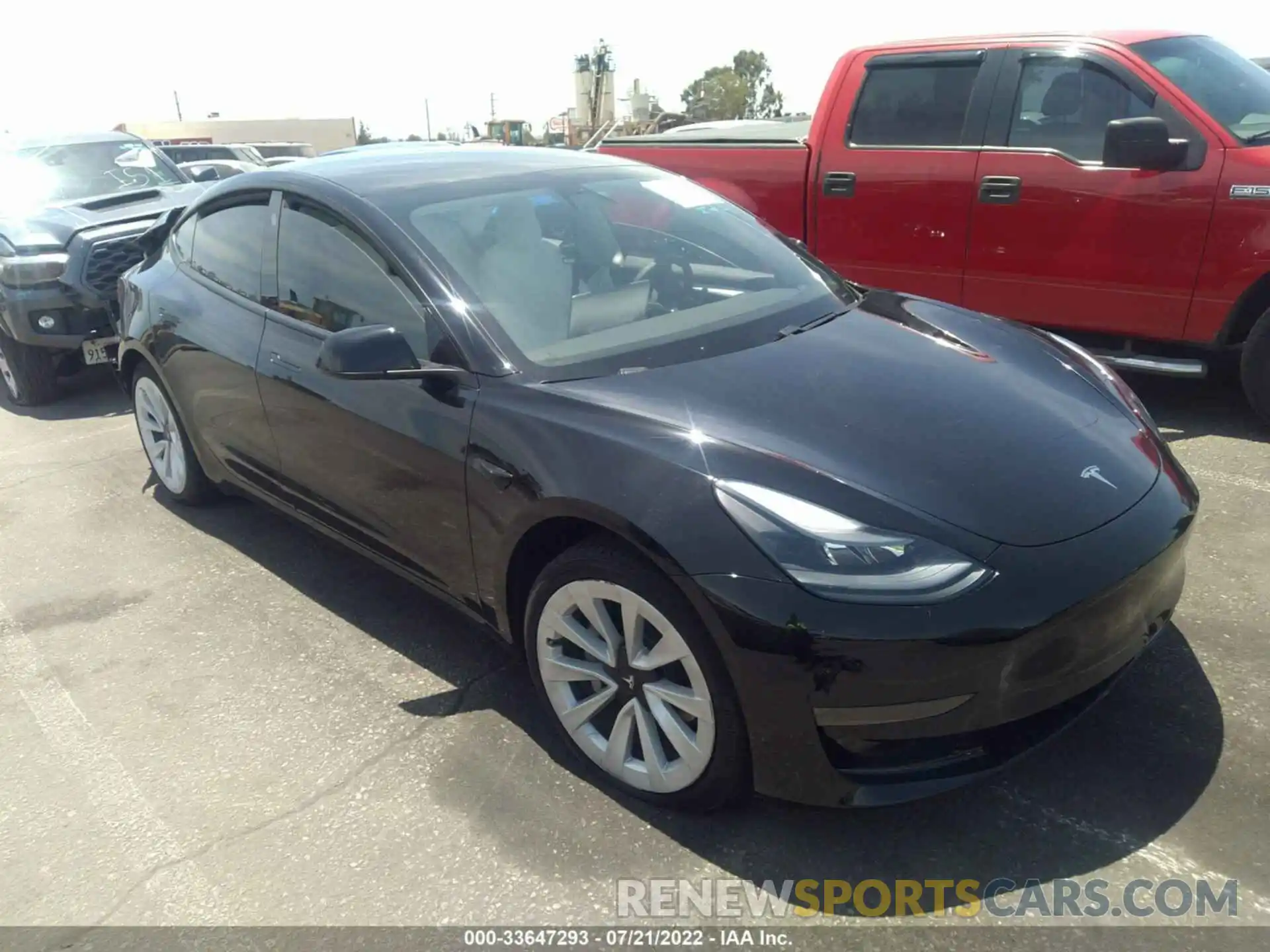 1 Photograph of a damaged car 5YJ3E1EA9MF057861 TESLA MODEL 3 2021